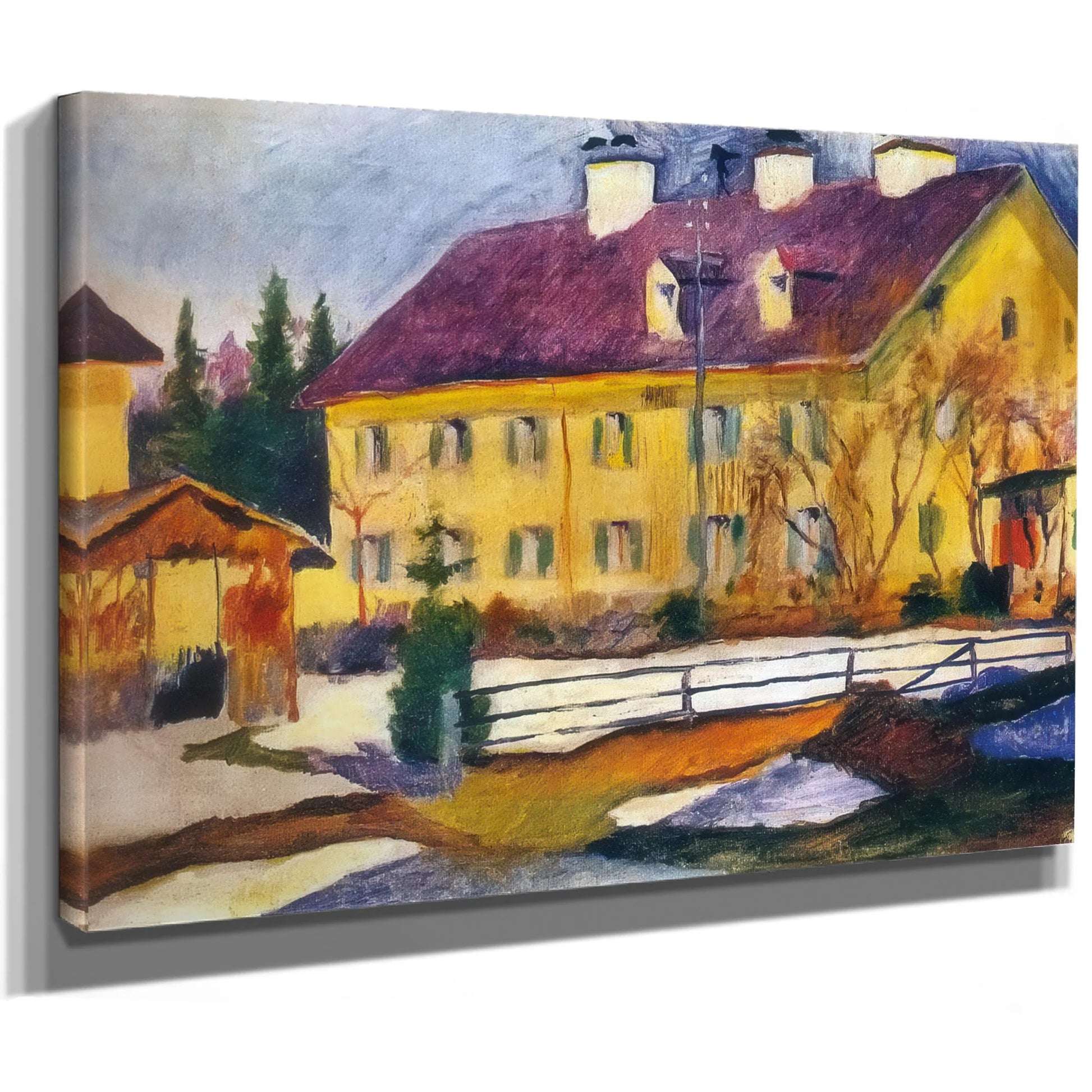 The Hospital In Tegernsee By August Macke Fine Art Print