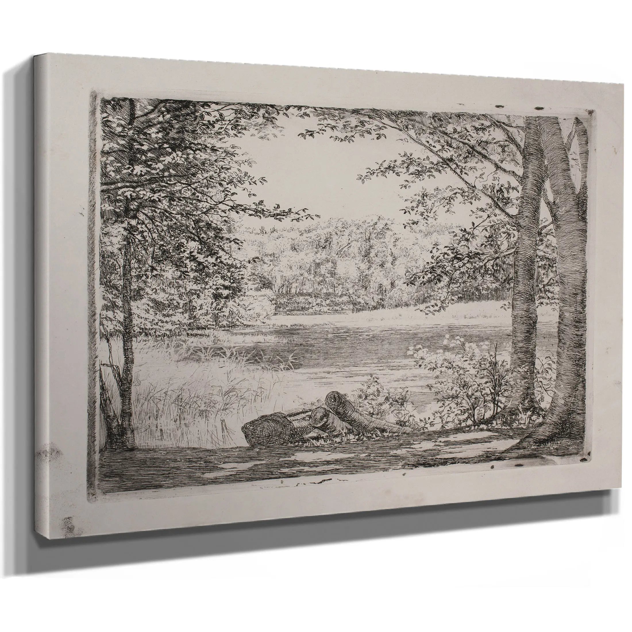 A Forest Lake Near Hellebaek by Carl Bloch