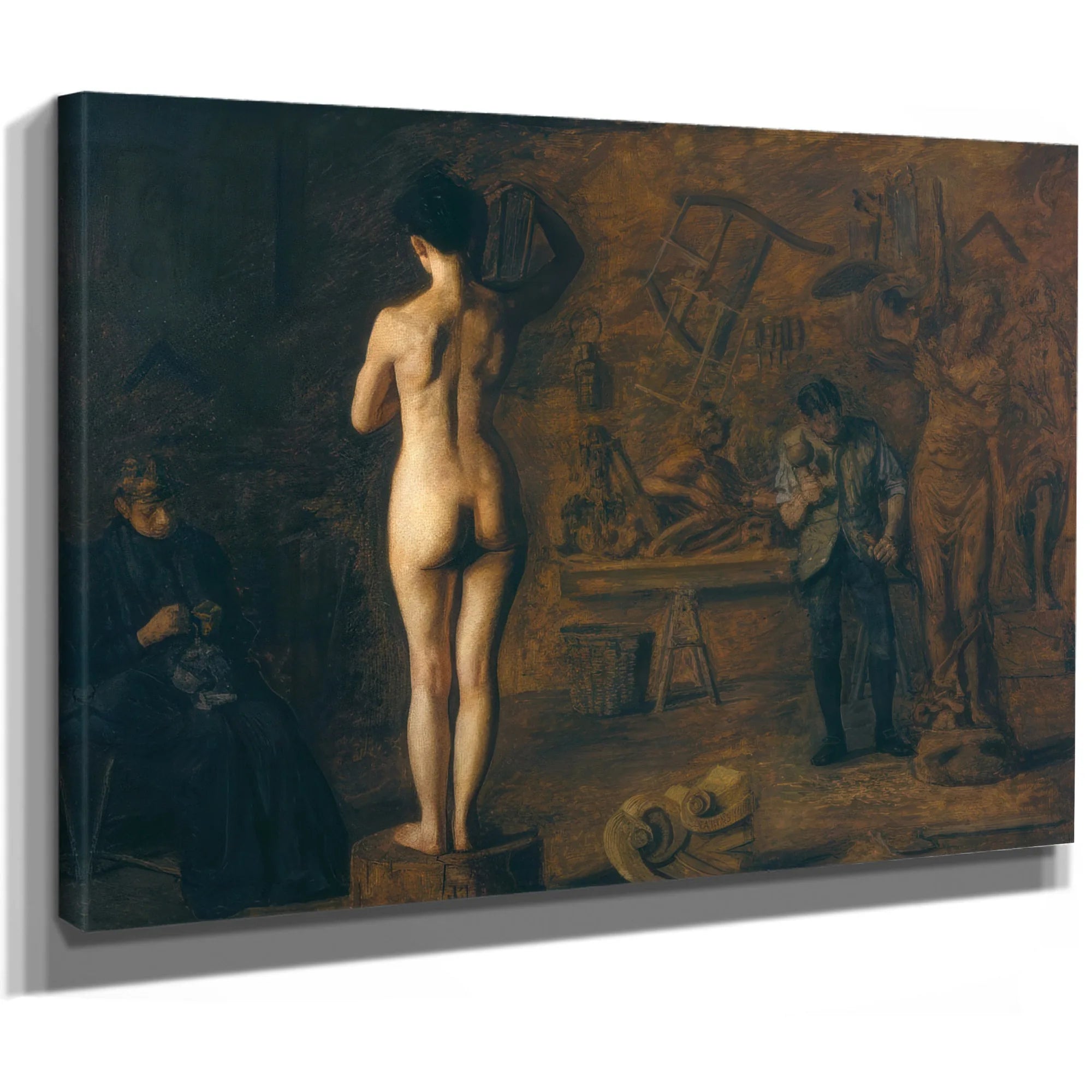 William Rush Carving His Allegorical Figure Of The Schuylkill River By Thomas Eakins Fine Art Print