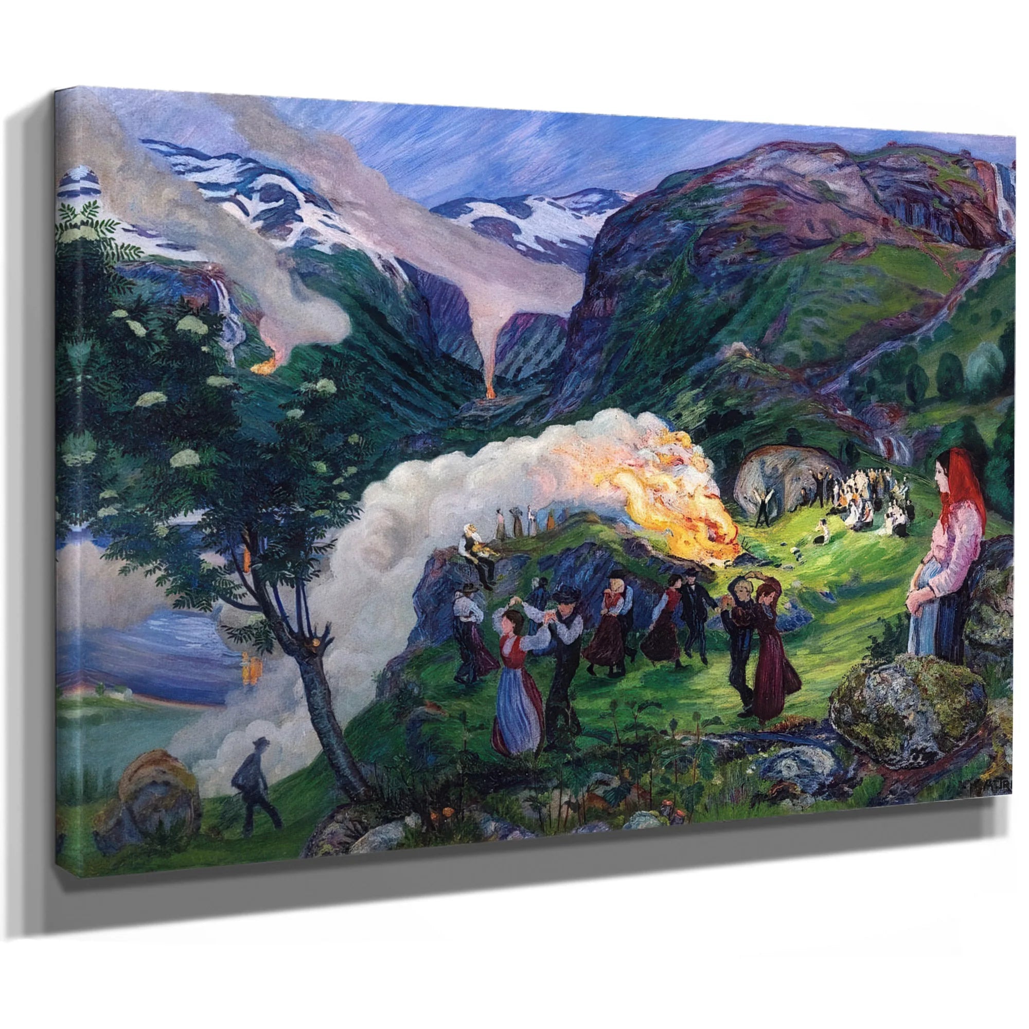 Midsummer Eve Bonfire 2 By Nicolai Astrup Fine Art Print