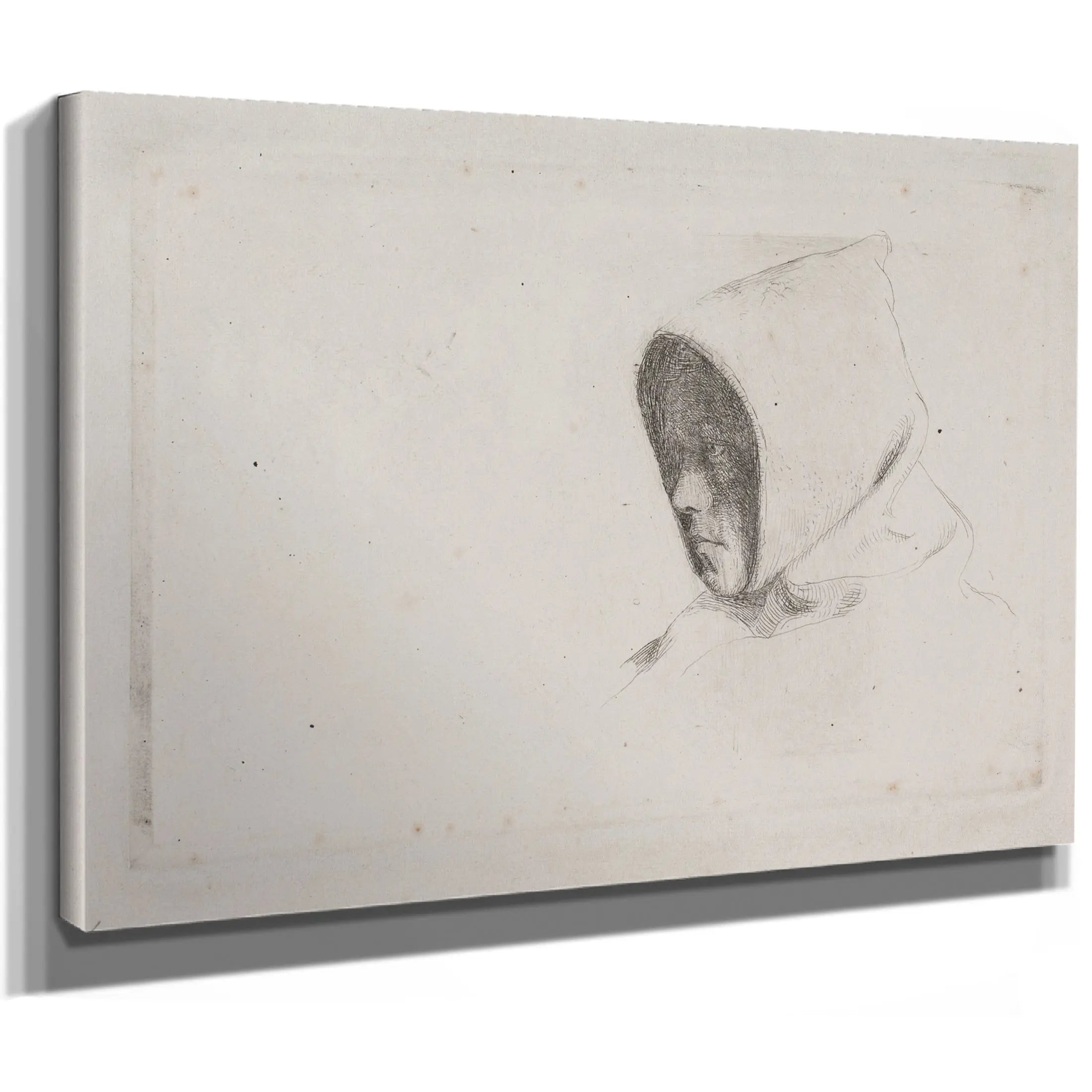 Hoved Med Munkehaette by Carl Bloch