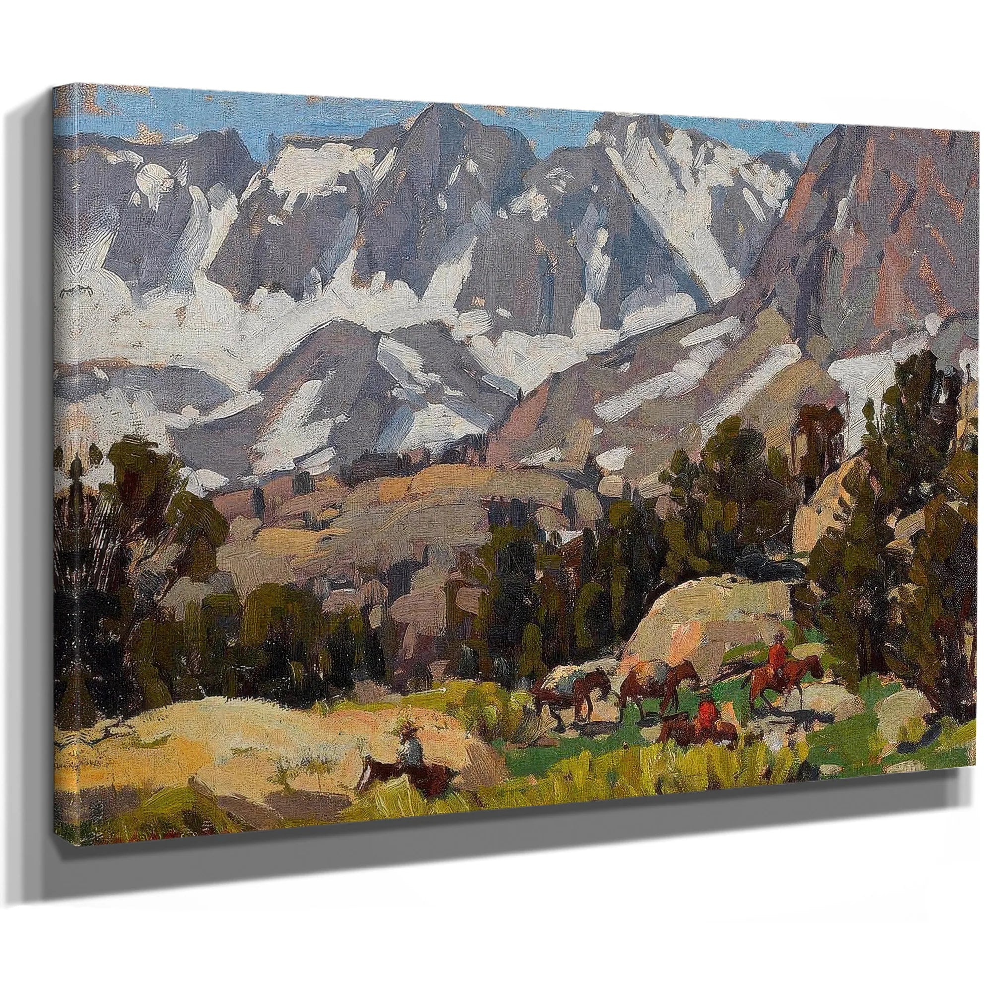 Sierra With Packers By Edgar Payne Fine Art Print