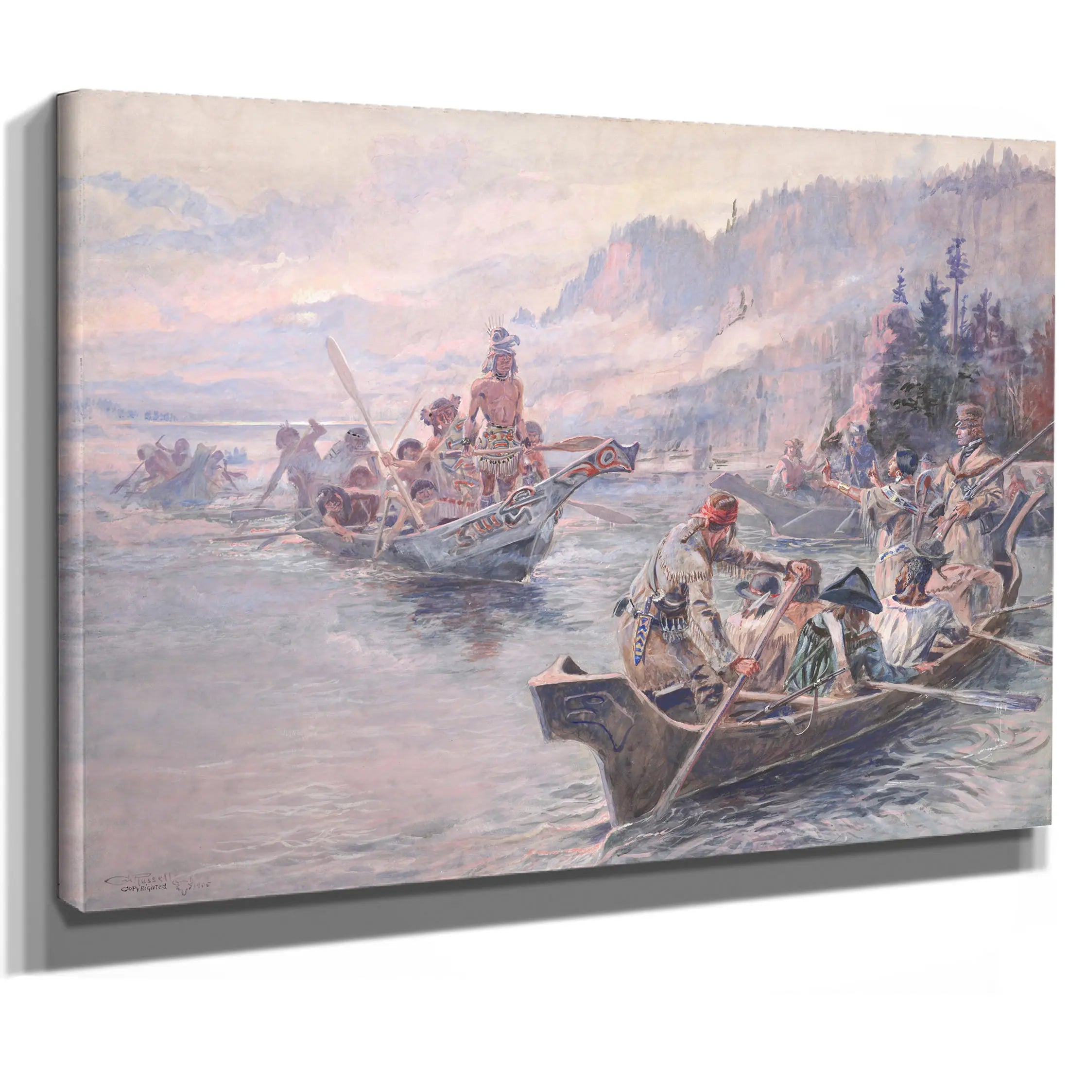 Lewis And Clark On The Lower Columbia by Charles Marion Russell