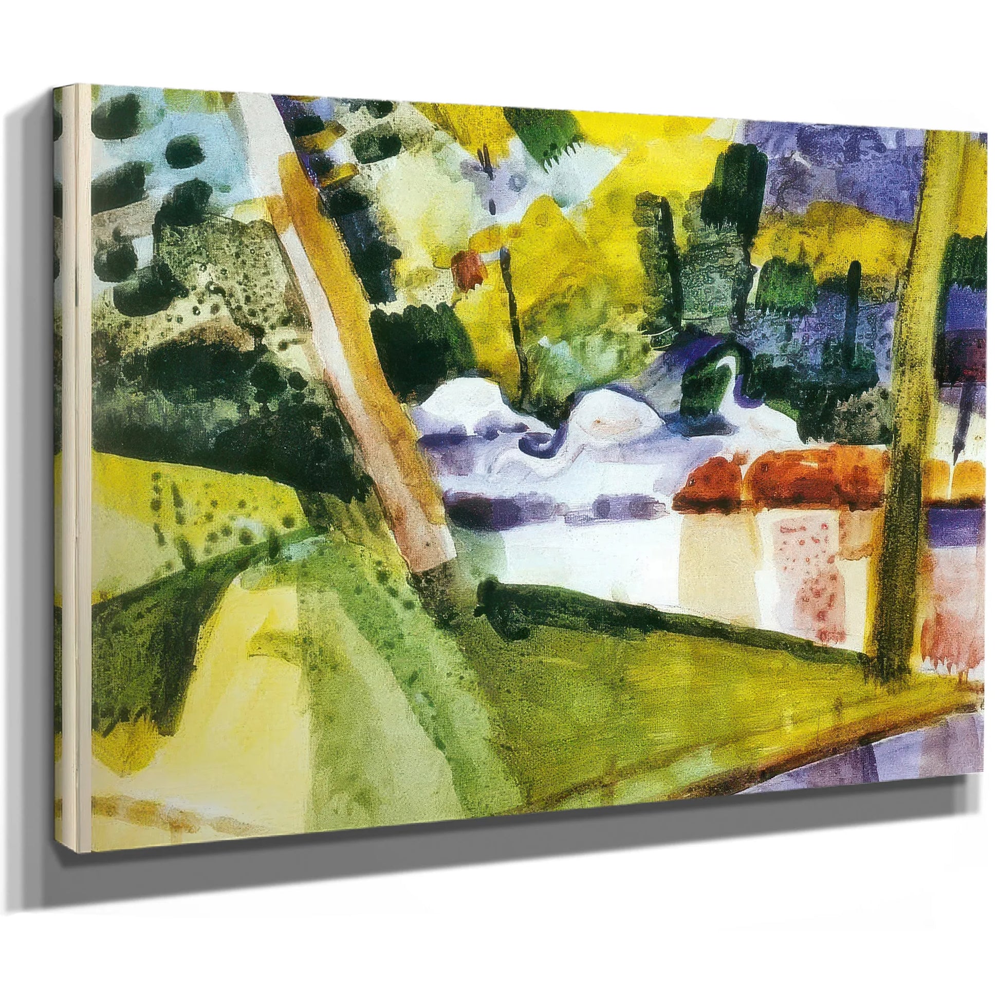 Flamingos At The Zoo By August Macke Fine Art Print