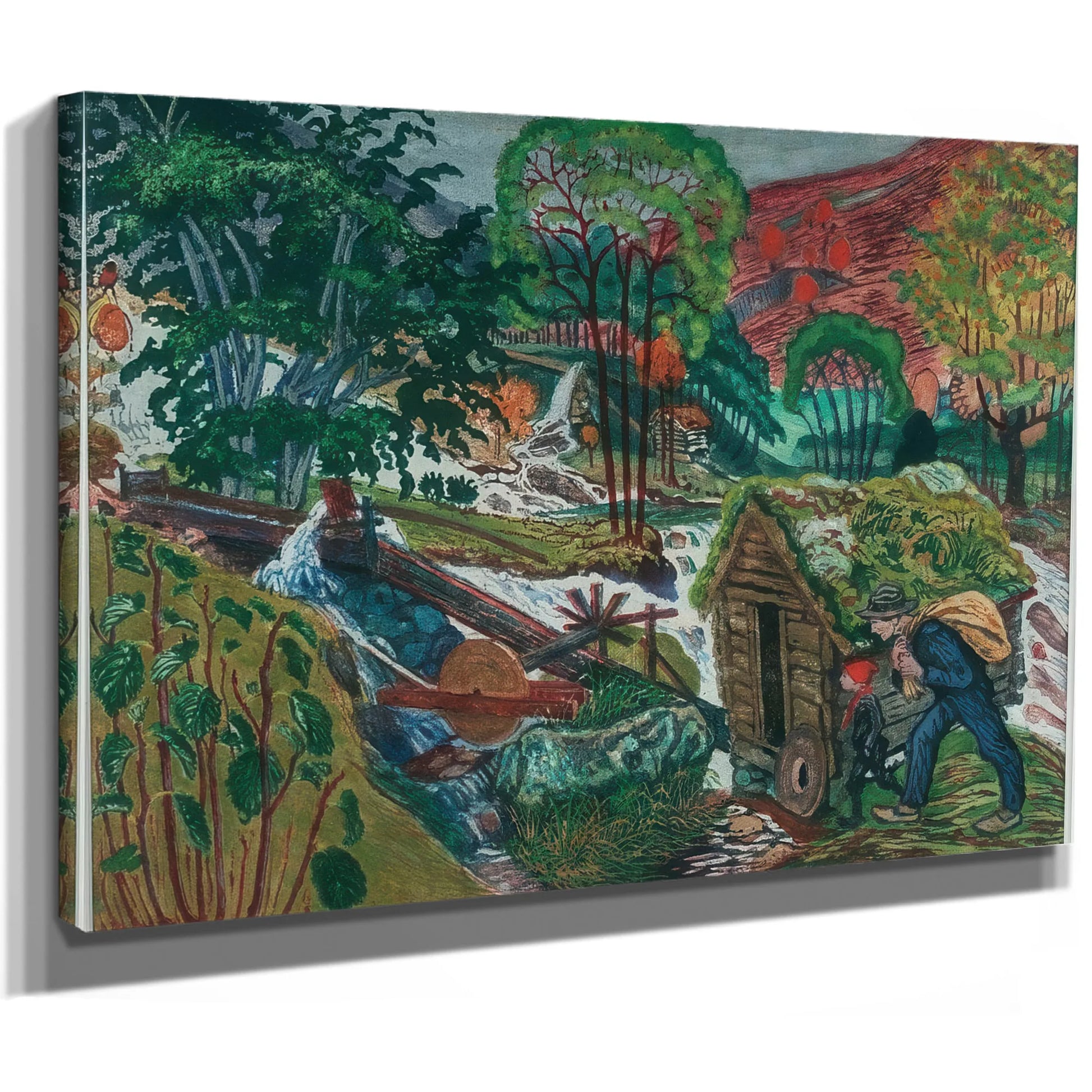 Milling Weather (Woodcut) By Nicolai Astrup Fine Art Print