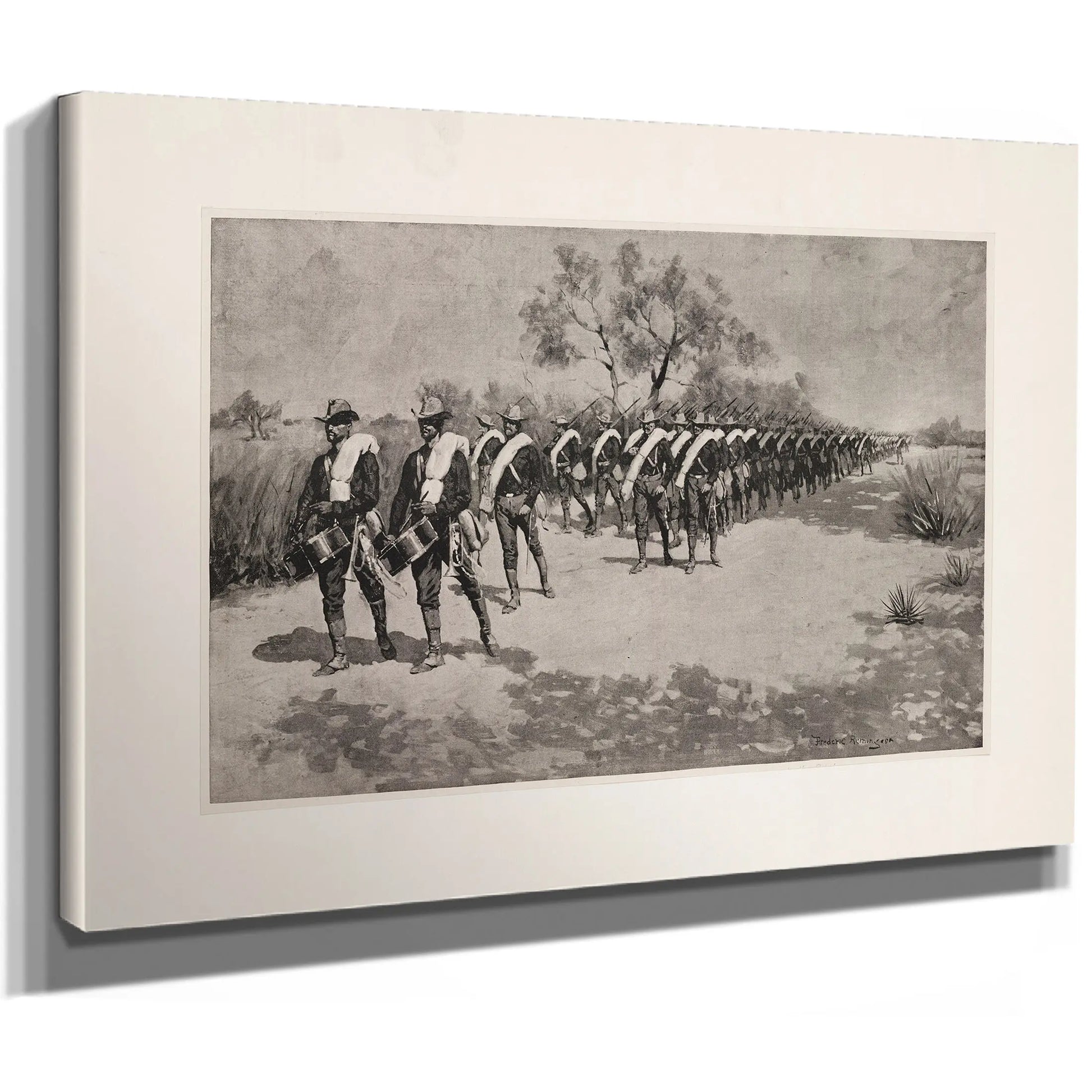 A Practice March In Texas by Frederic Remington