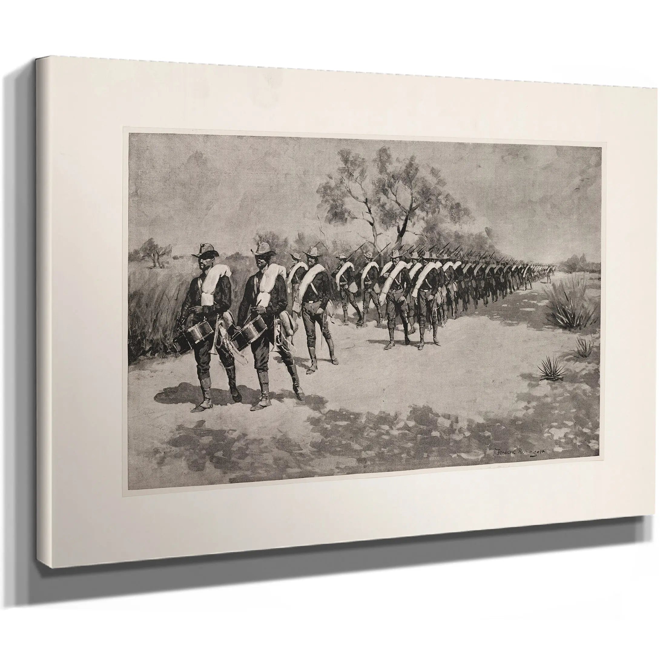 A Practice March In Texas by Frederic Remington