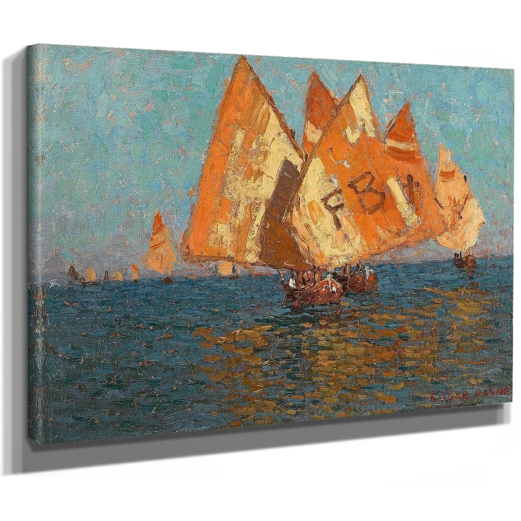 Italian Boats On The Mediterranean By Edgar Payne Fine Art Print