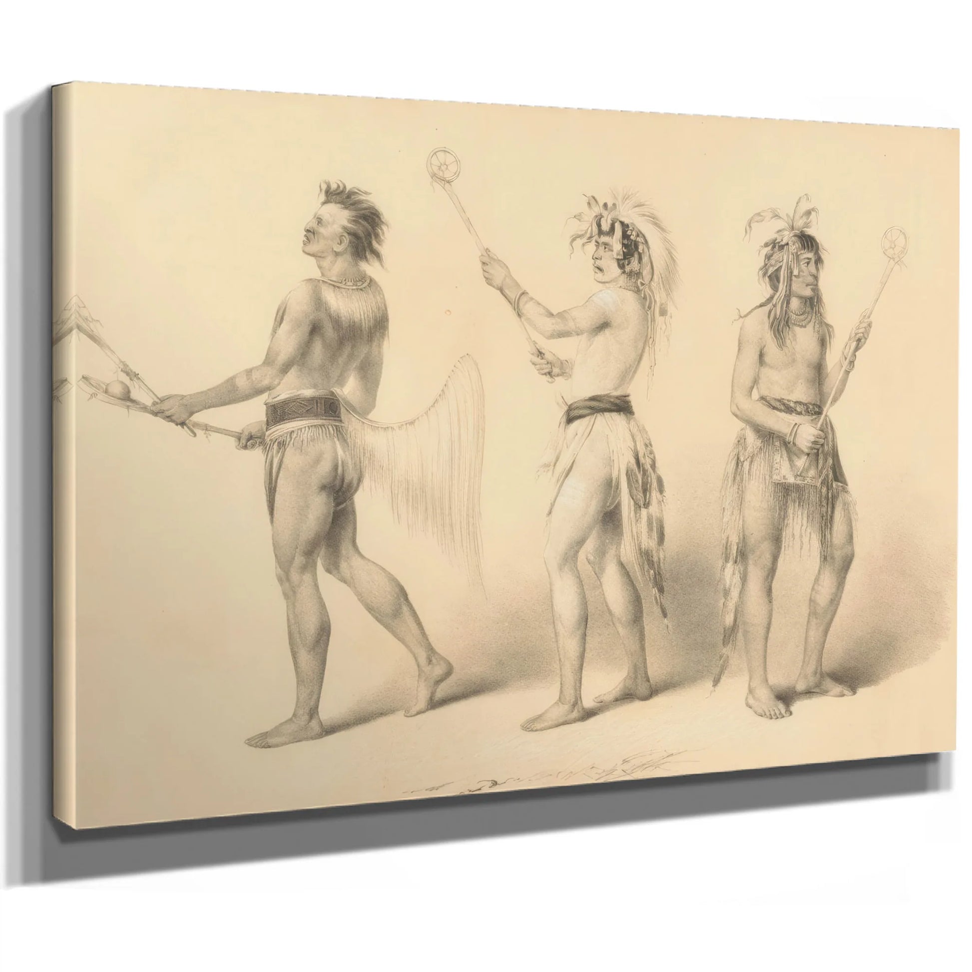 Ballplayers No. 21 By George Catlin Fine Art Print