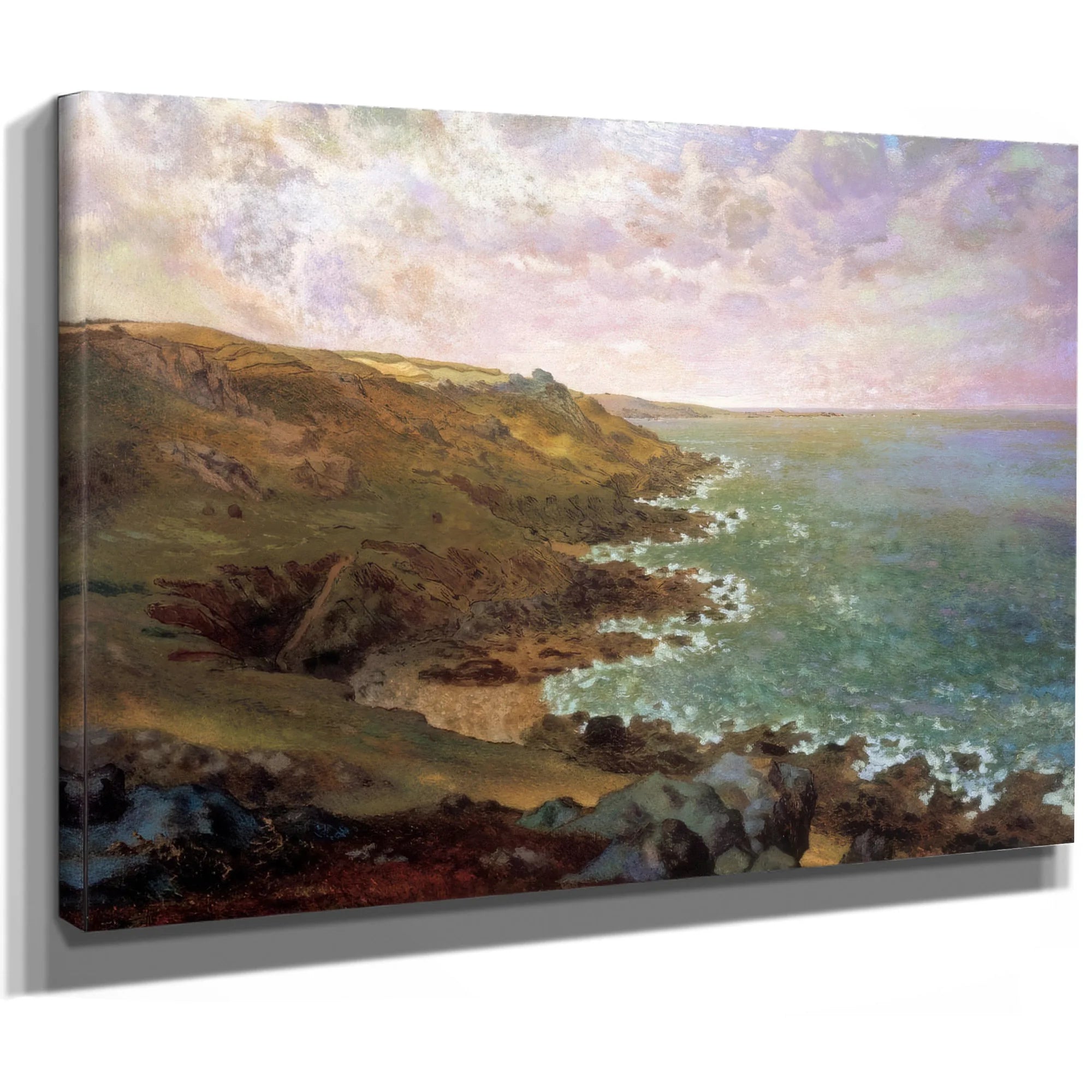 The Cliffs At Greville By Jean Francois Millet Fine Art Print
