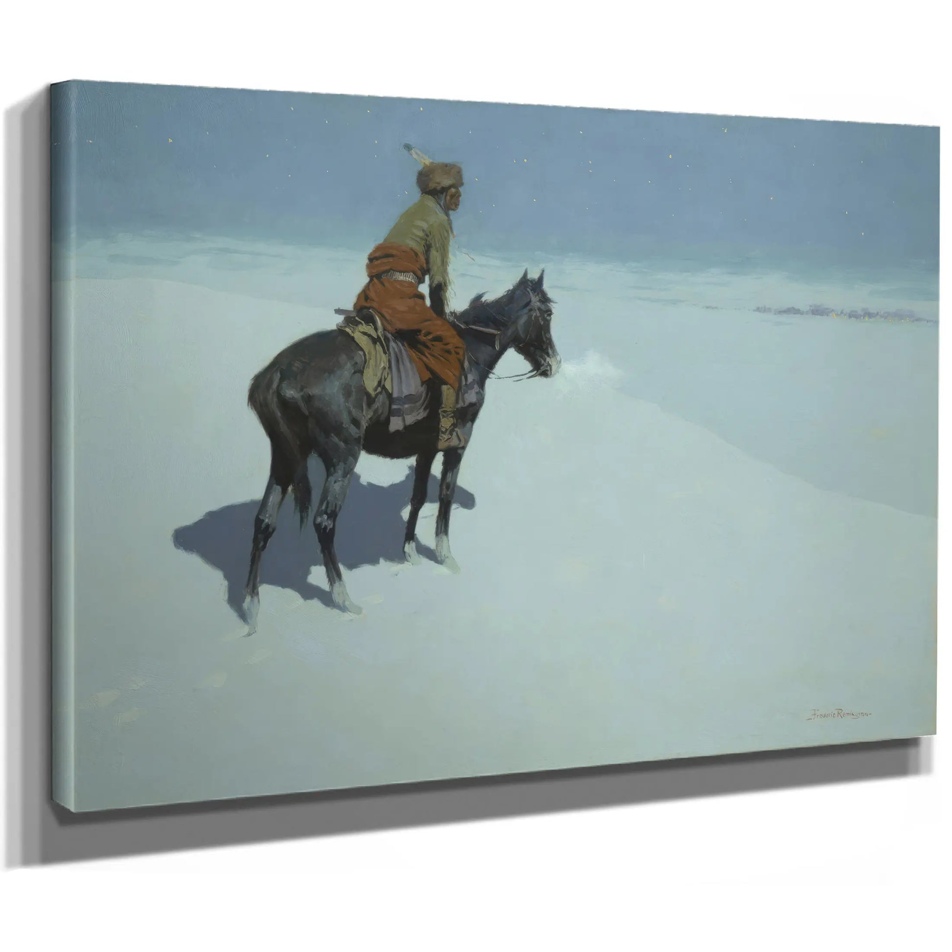 Frederic Remington The Scout Friends Or Foes  by Frederic Remington