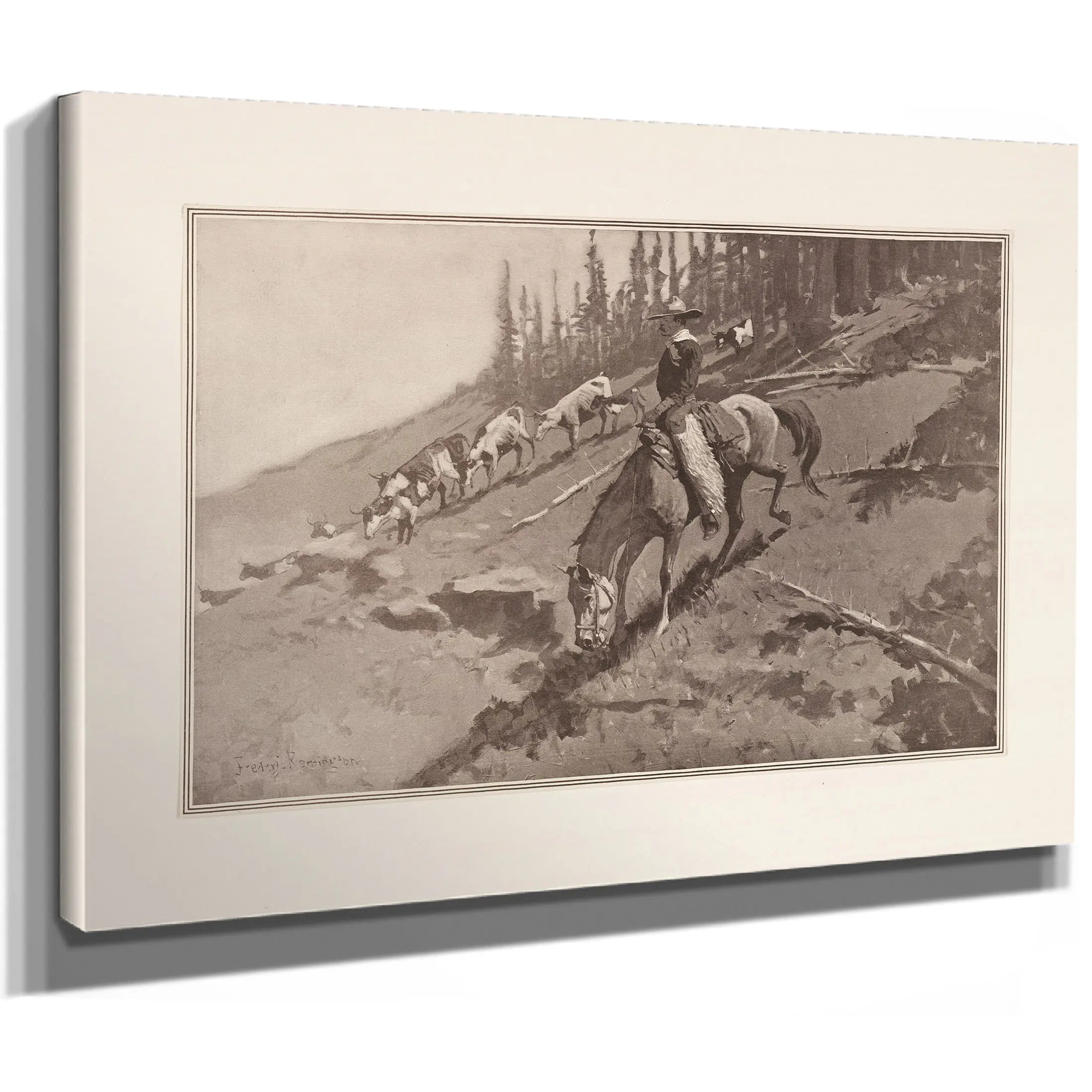 The Roundup by Frederic Remington