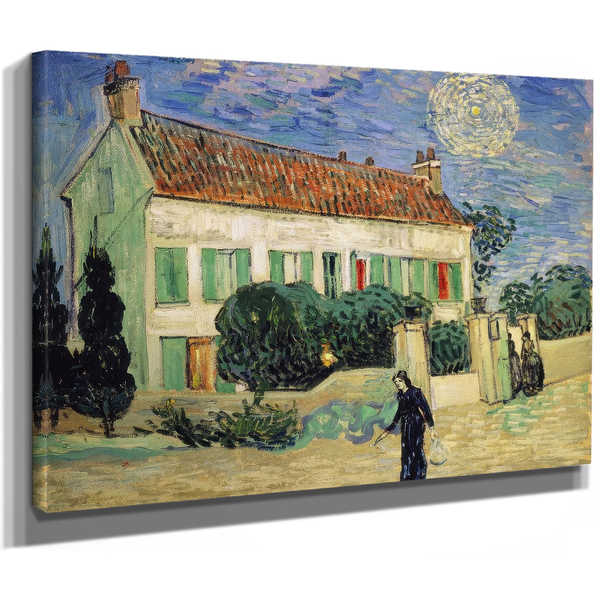 White House At Night By Vincent Van Gogh Fine Art Print