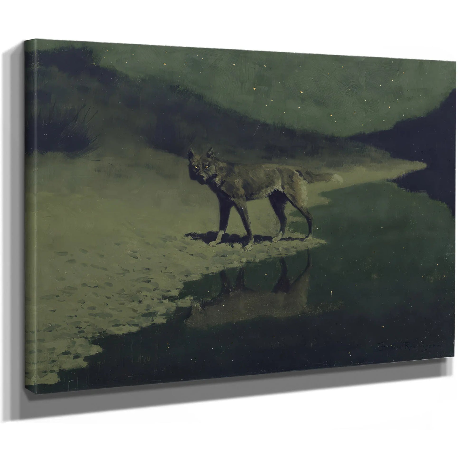 Fredericremington Moonlight Wolf C  by Frederic Remington
