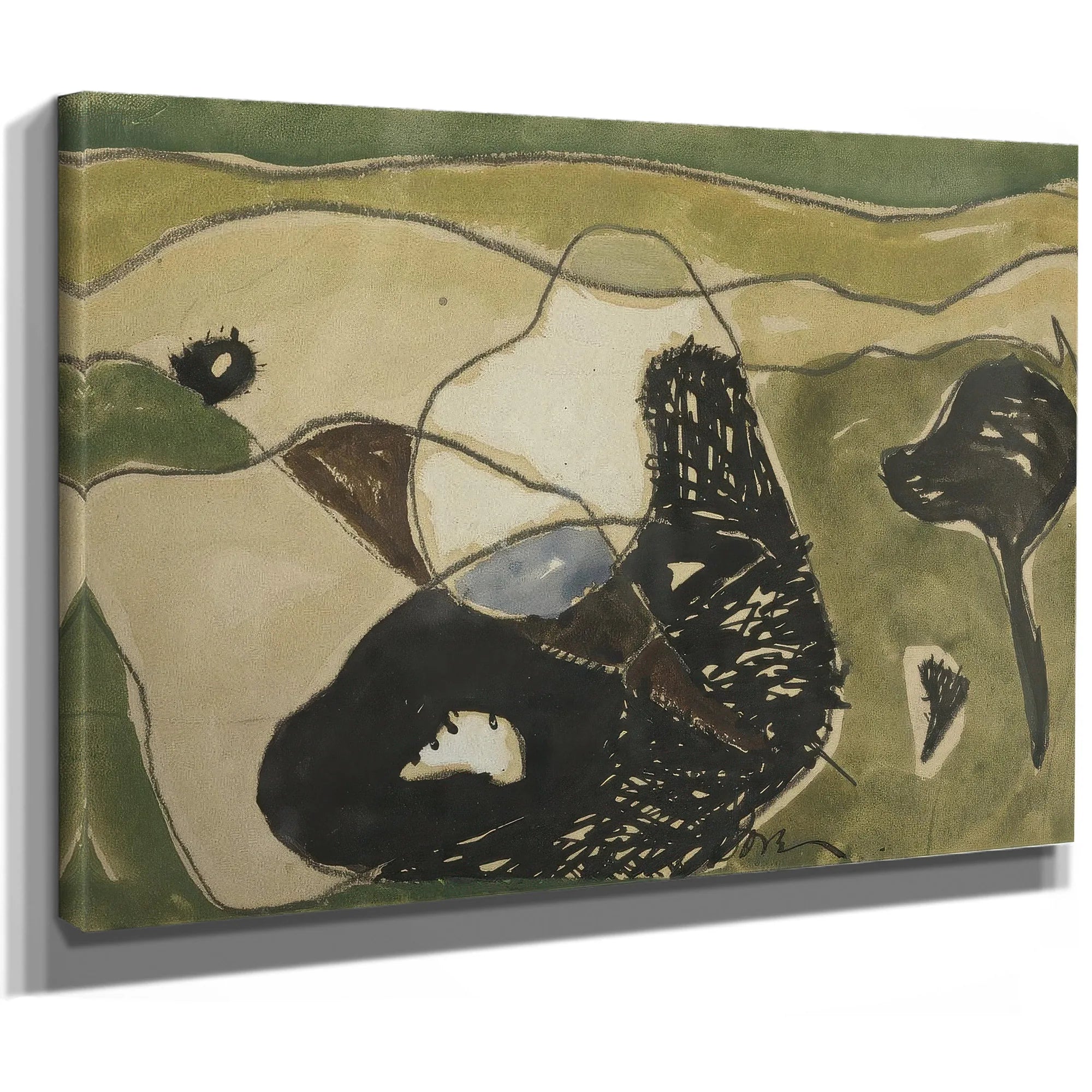 Cows In A Pasture By Arthur Dove Fine Art Print