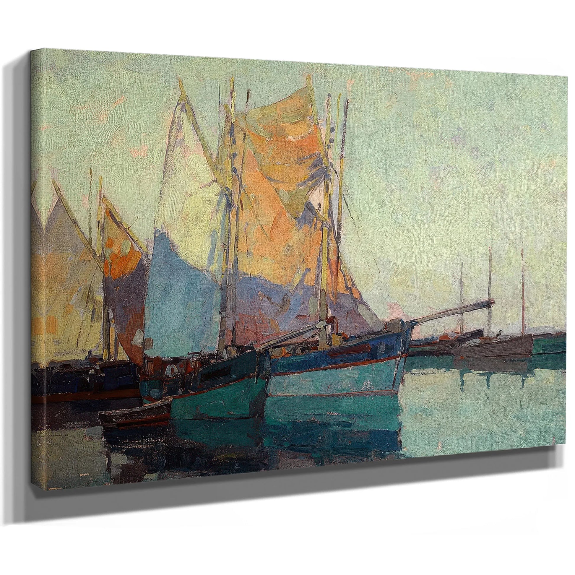 Sailboats At Anchor By Edgar Payne Fine Art Print