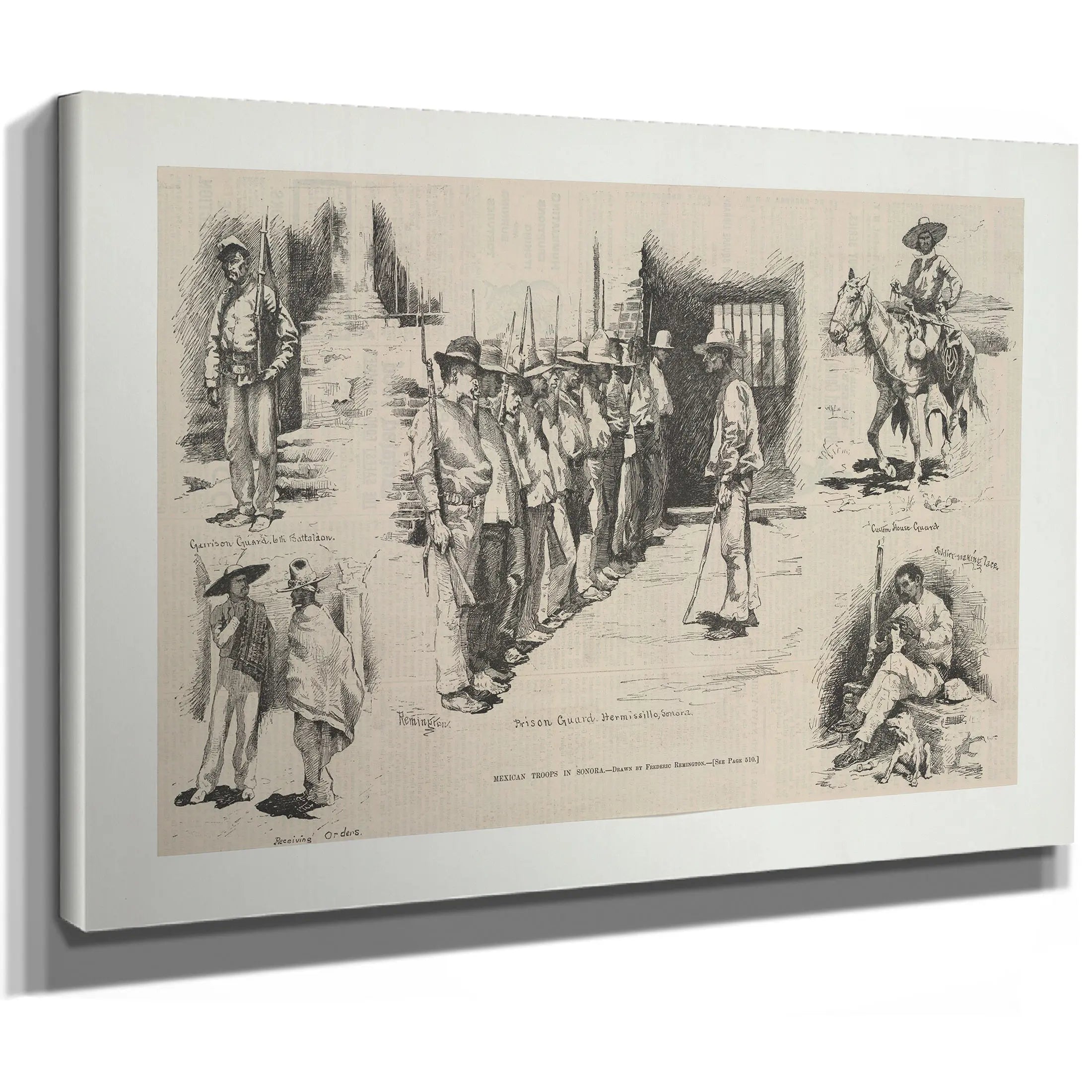 Mexican Troops In Sonora by Frederic Remington