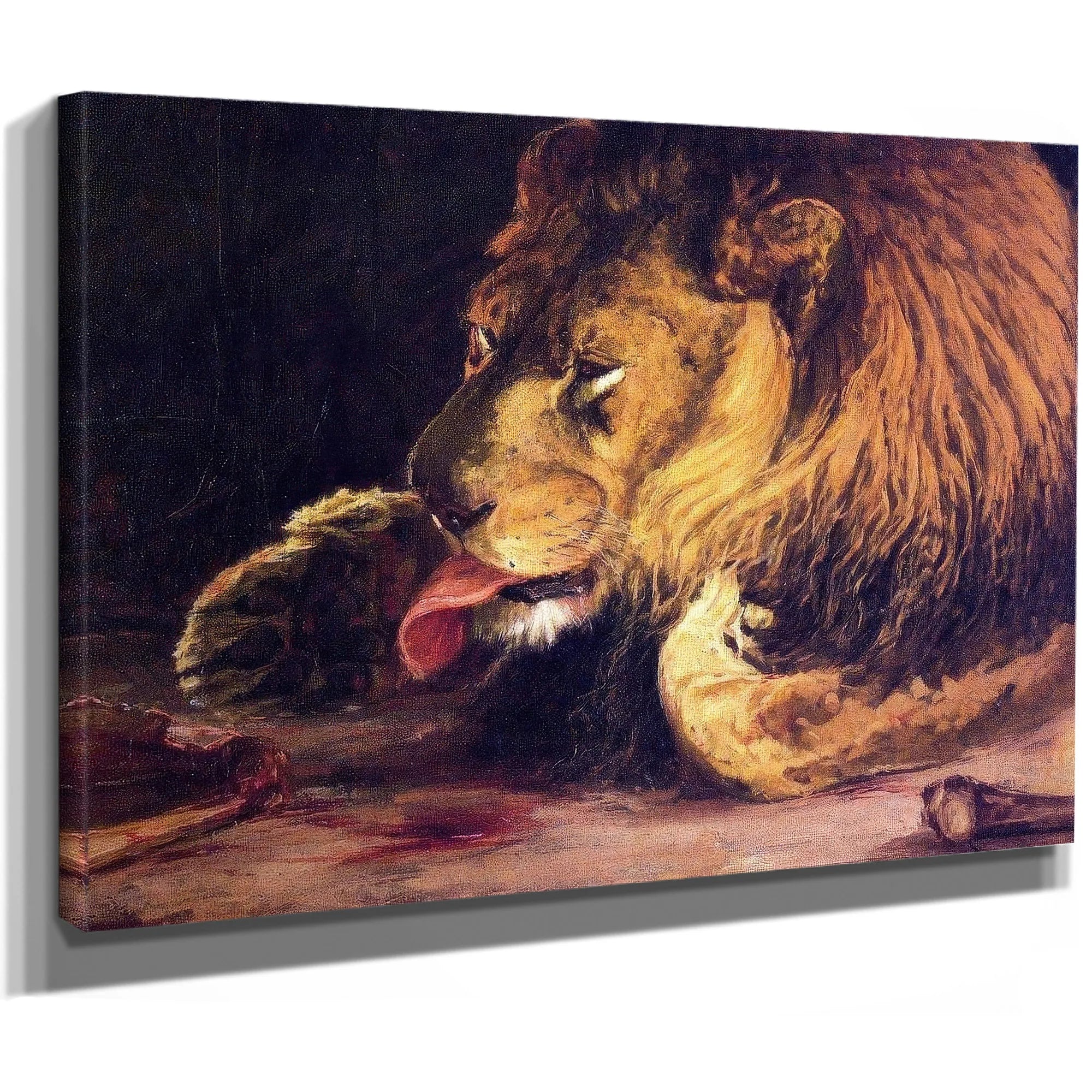 Lion Licking Its Paw By Henry Ossawa Tanner Fine Art Print