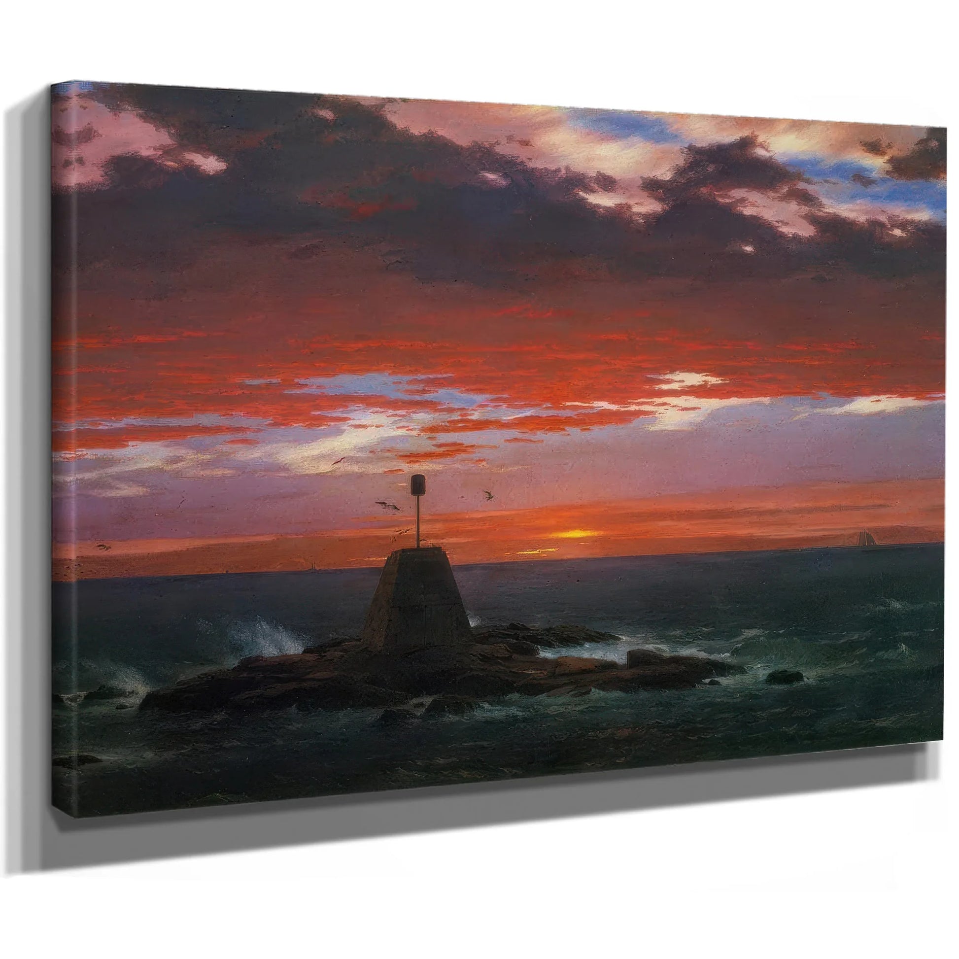 Baacon Off Mount Desert Island By Frederic Edwin Church Fine Art Print