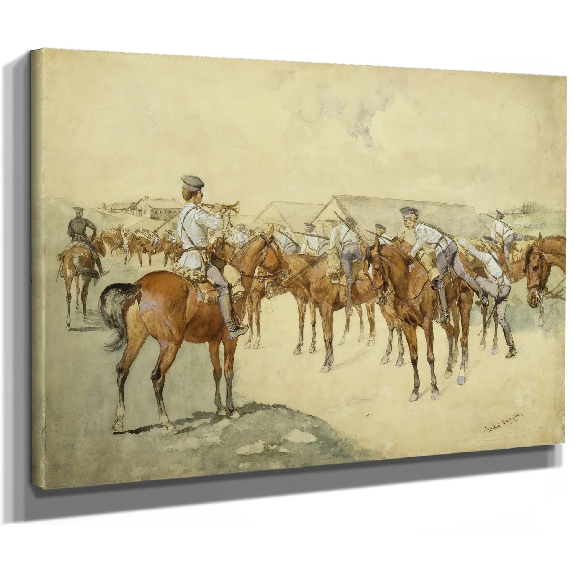 A Call To Arms by Frederic Remington
