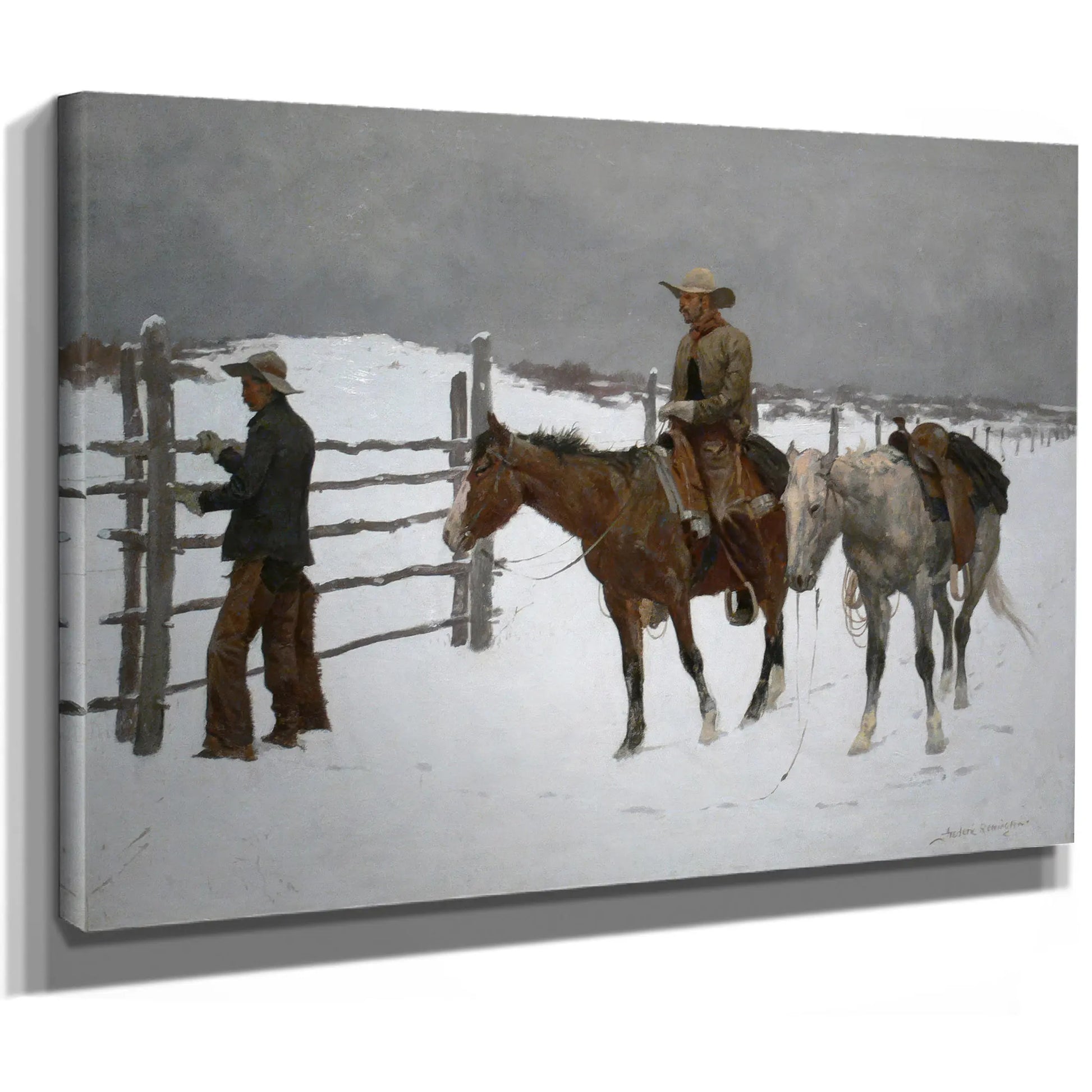 Remington The Fall Of The Cowboy by Frederic Remington