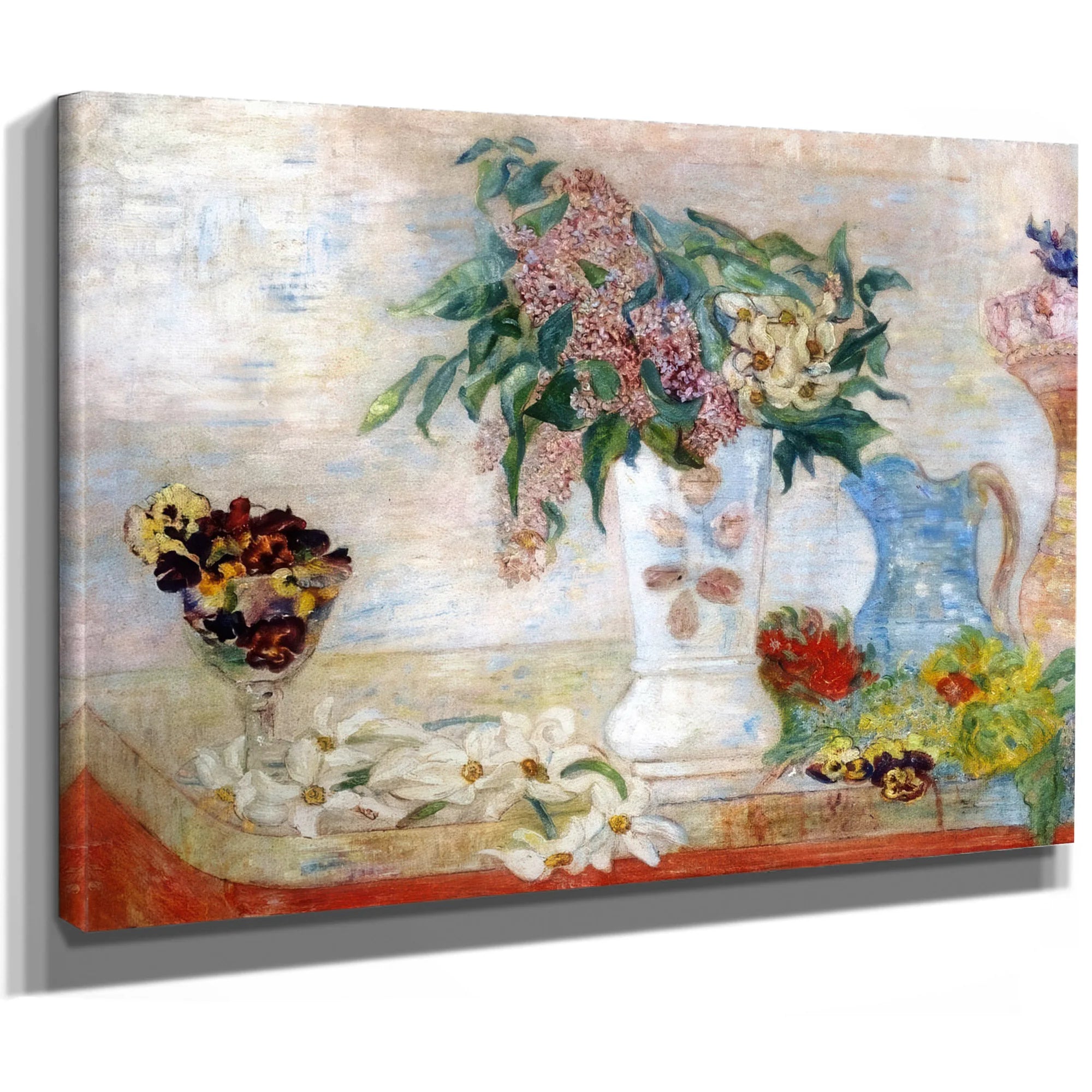 Jonquils, Lilacs And Violets By James Ensor Fine Art Print