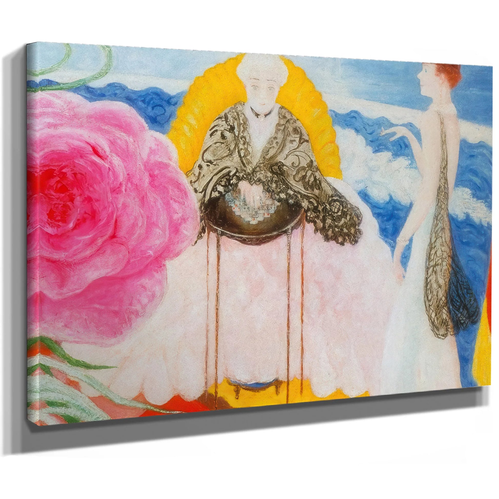 Rosetta Mother And Carrie Family Portrait By Florine Stettheimer Fine Art Print