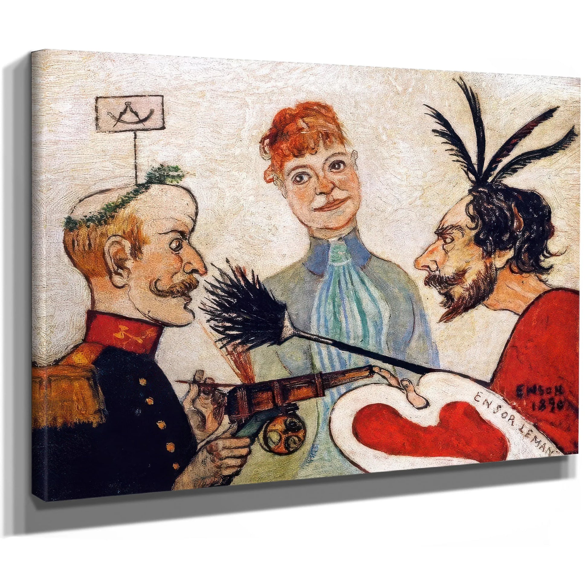 Ensor And Leman Discussing Painting By James Ensor Fine Art Print