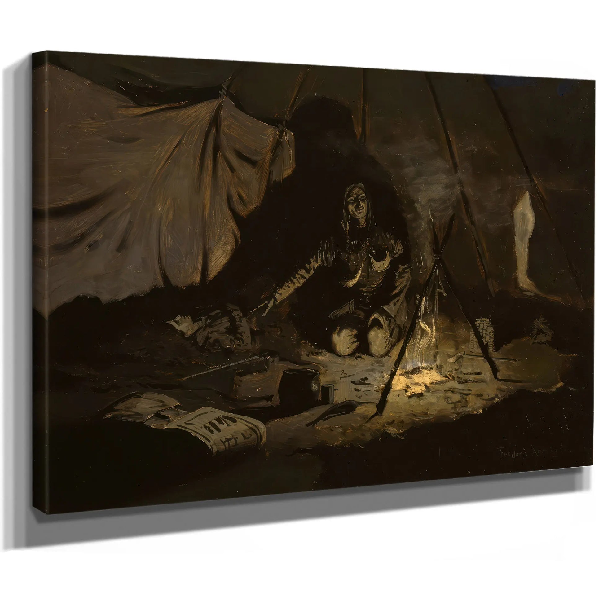 The Dry Leaves Had Lasted Longer Than She C by Frederic Remington