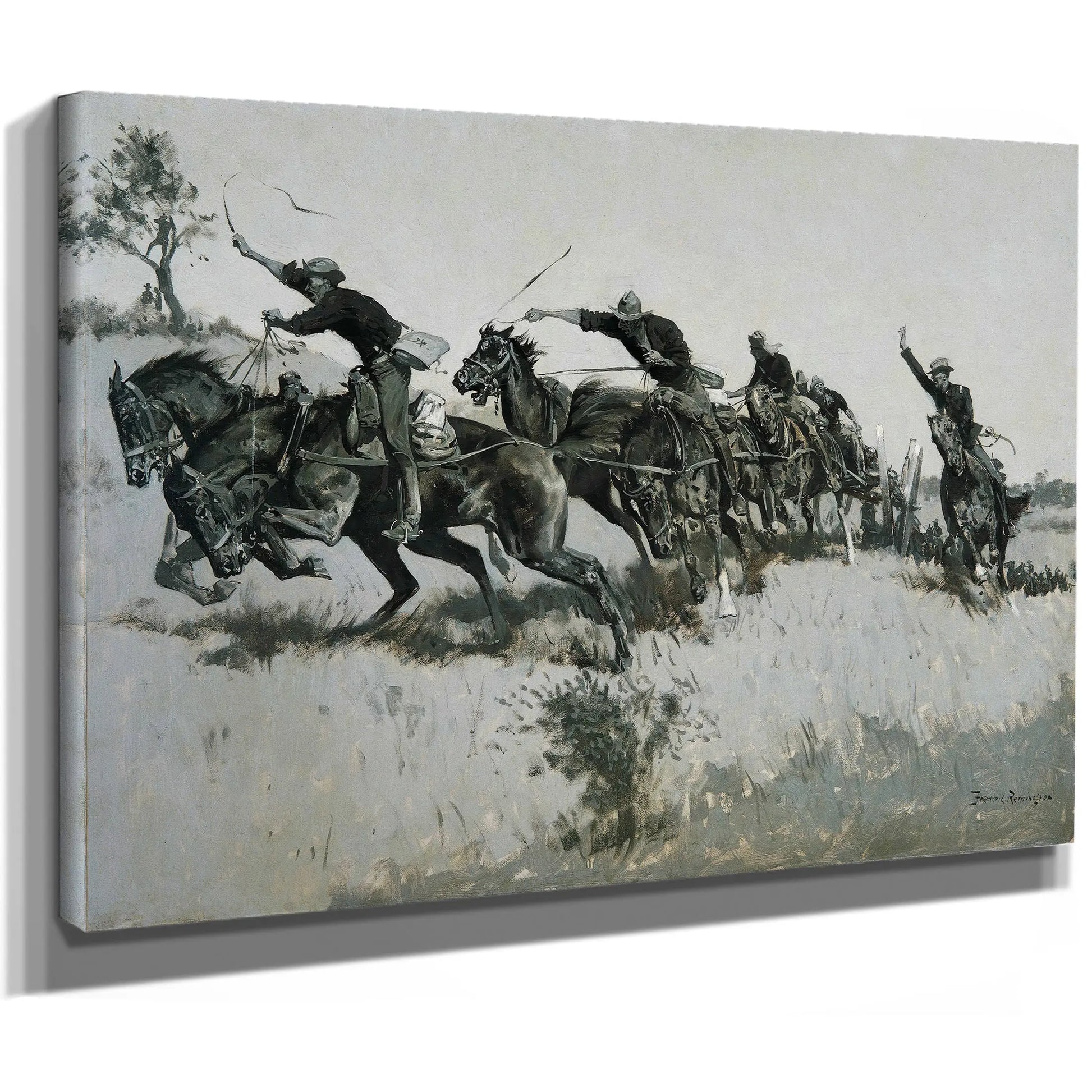 Capt Grimes S Battery Going Up El Poso Hill by Frederic Remington