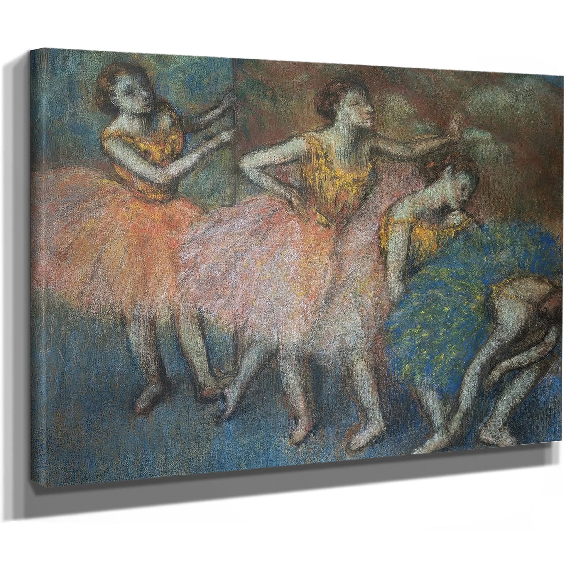 Green And Yellow Dancers By Edgar Degas Fine Art Print