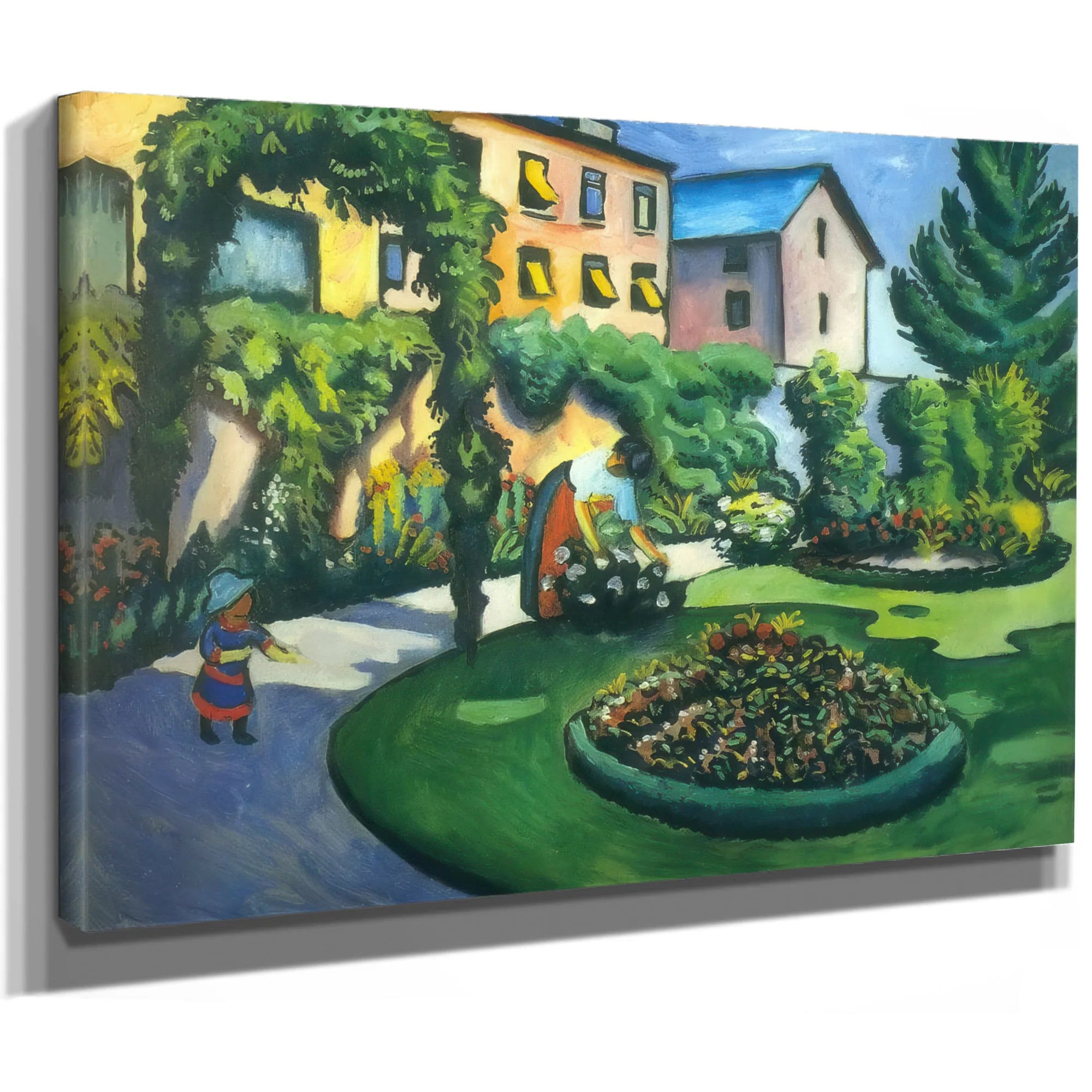 The Mackes Garden In Bonn By August Macke Fine Art Print