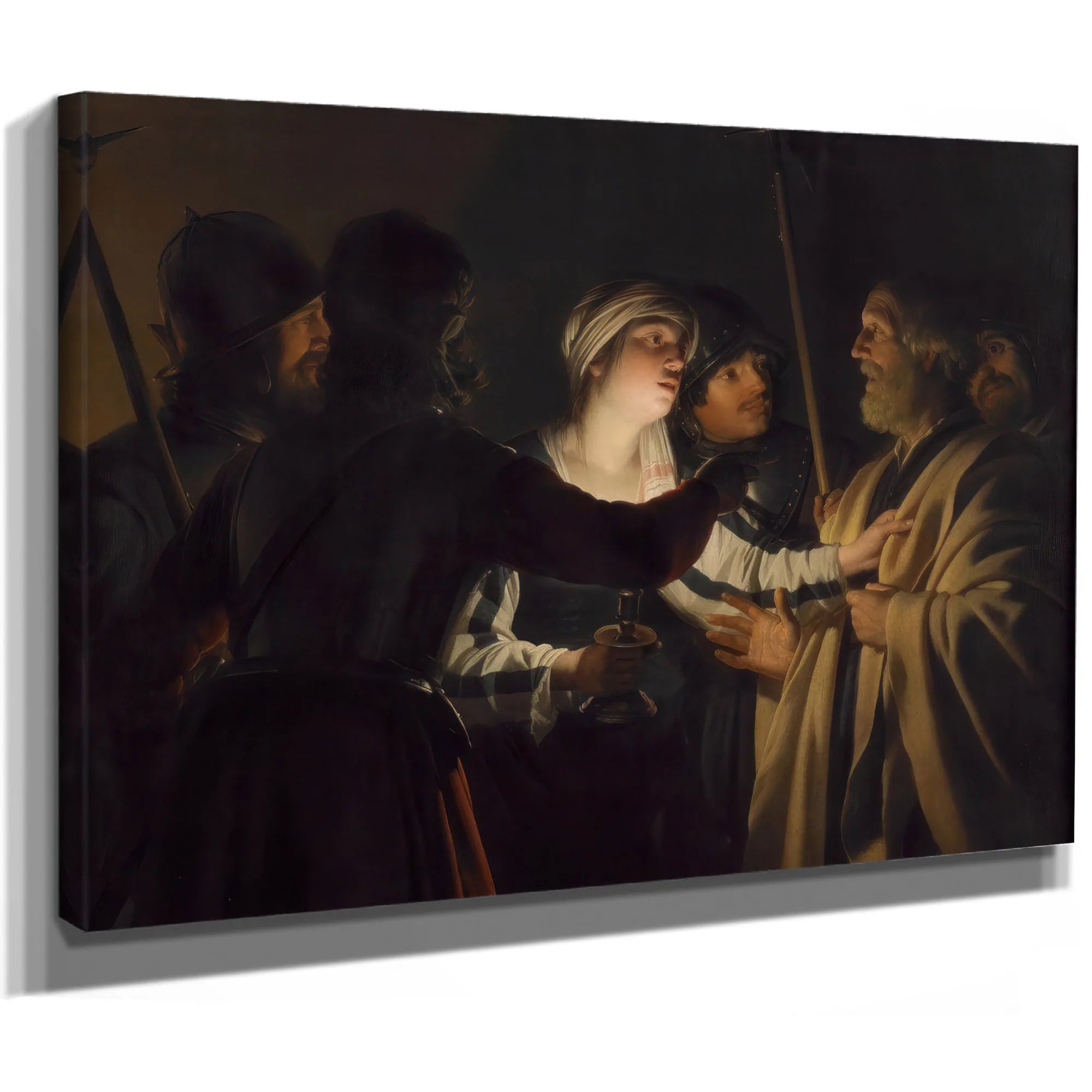 The Denial Of St. Peter By Gerrit Van Honthorst Fine Art Print