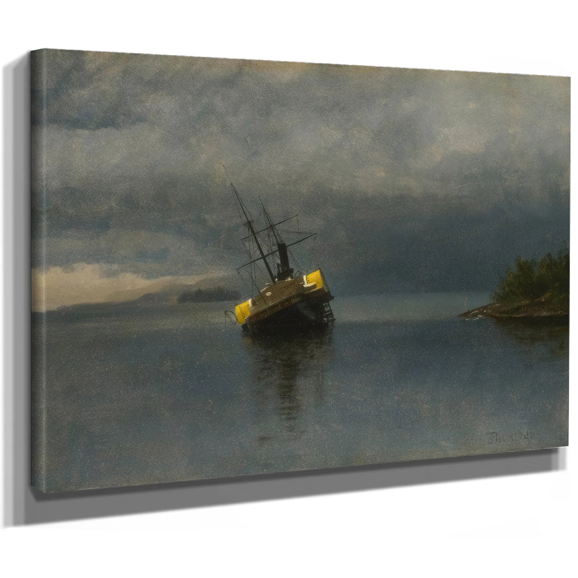 Wreck Of The Ancon In Loring Bay Alaska By Albert Bierstadt Fine Art Print