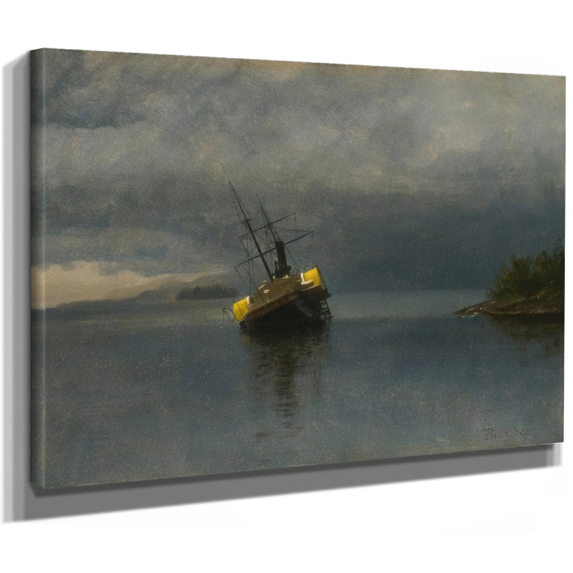 Wreck Of The Ancon In Loring Bay Alaska By Albert Bierstadt Fine Art Print