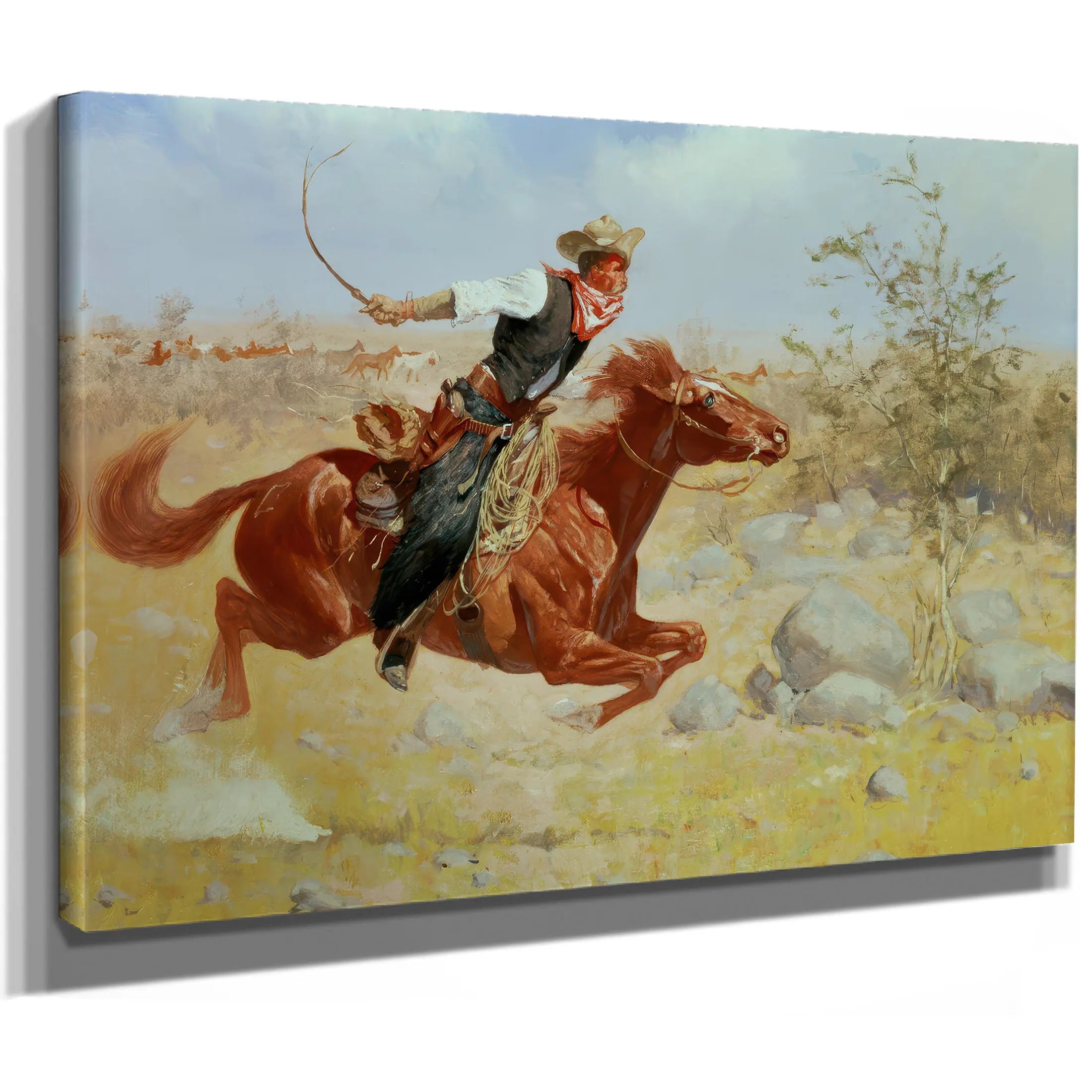 Galloping Horseman C by Frederic Remington