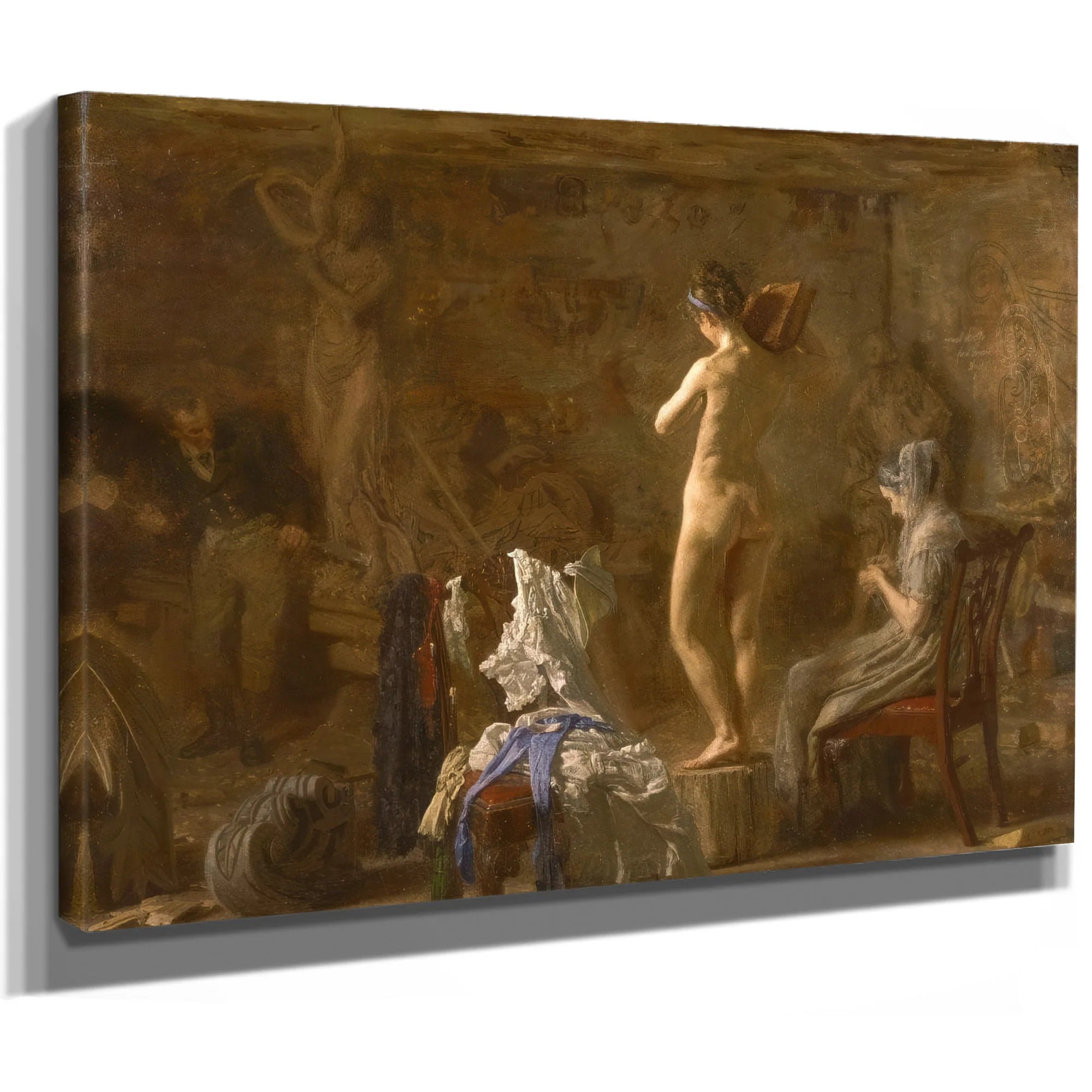 William Rush Carving Allegorical Figure Of The Schuylkill River By Thomas Eakins Fine Art Print