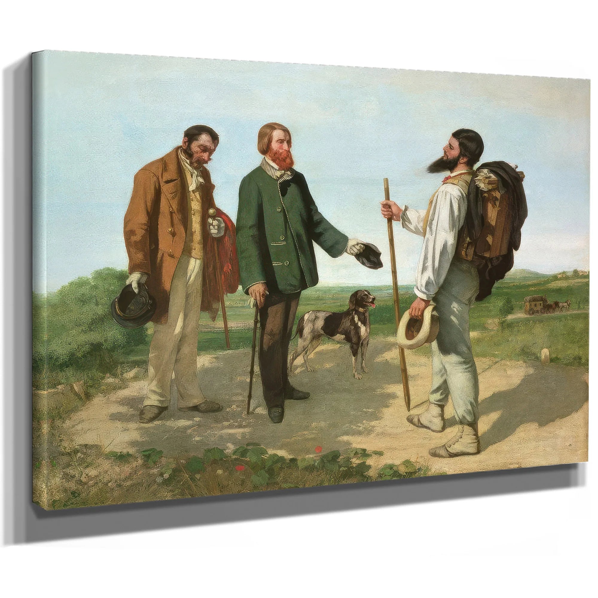 La Rencontre, Or Bonjour Monsieur Courbet By Jean Desire Gustave Courbet Fine Art Print