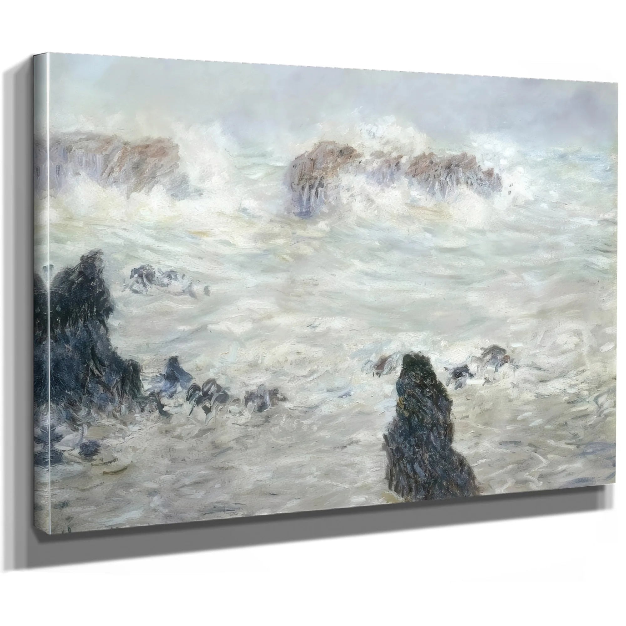 Storm Off The Belle Ile Coast By Claude Monet Fine Art Print