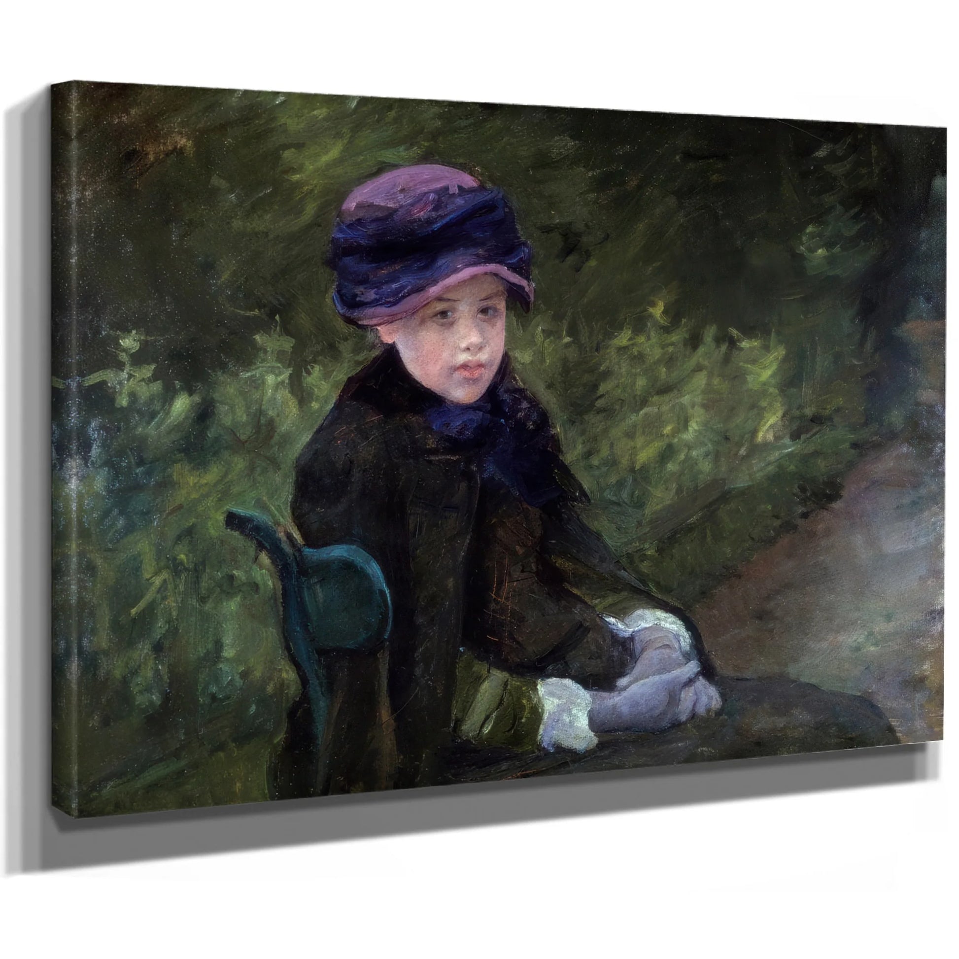 Young Lady In Park By Mary Cassatt Fine Art Print