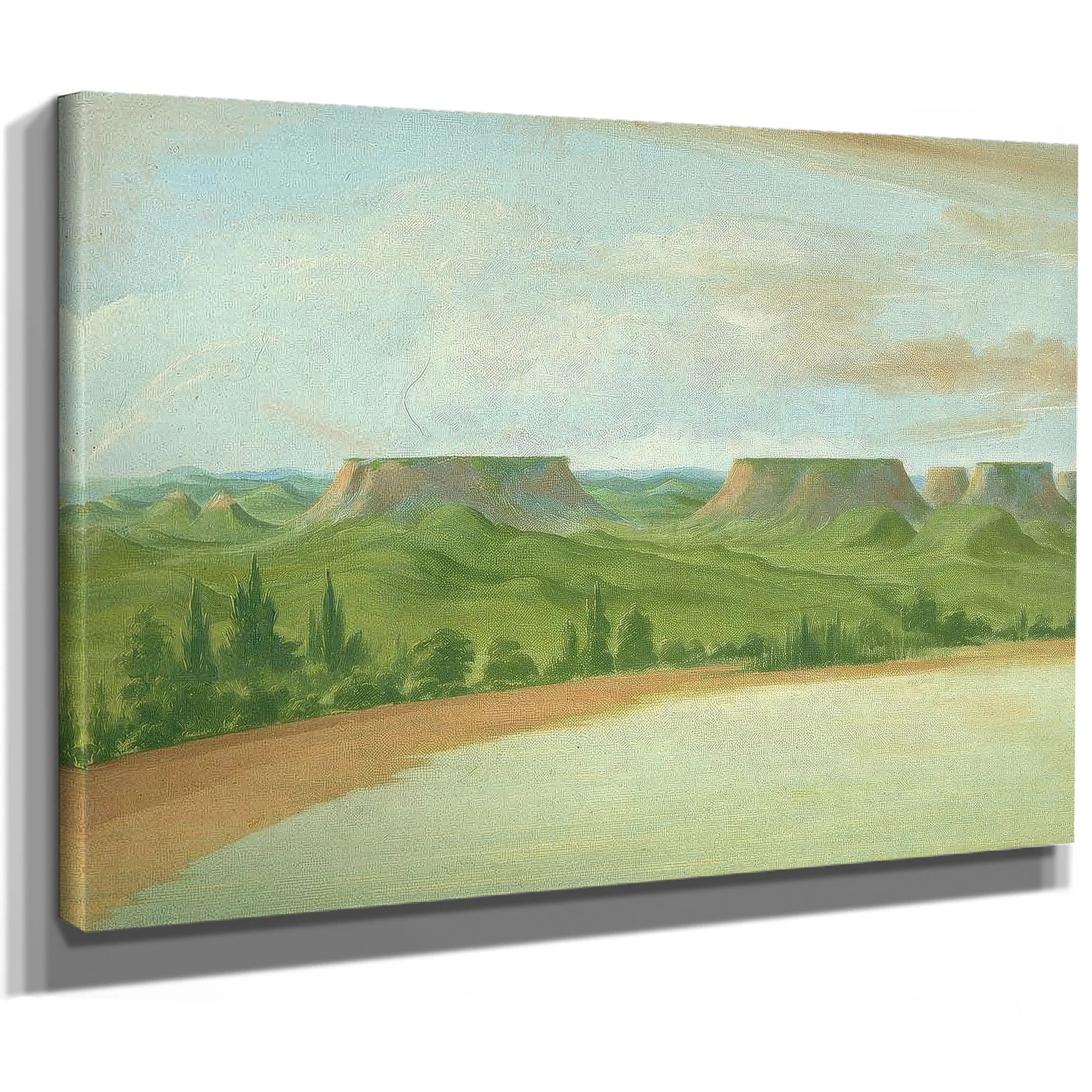 Square Hills, 1200 Miles Above St. Louis By George Catlin Fine Art Print