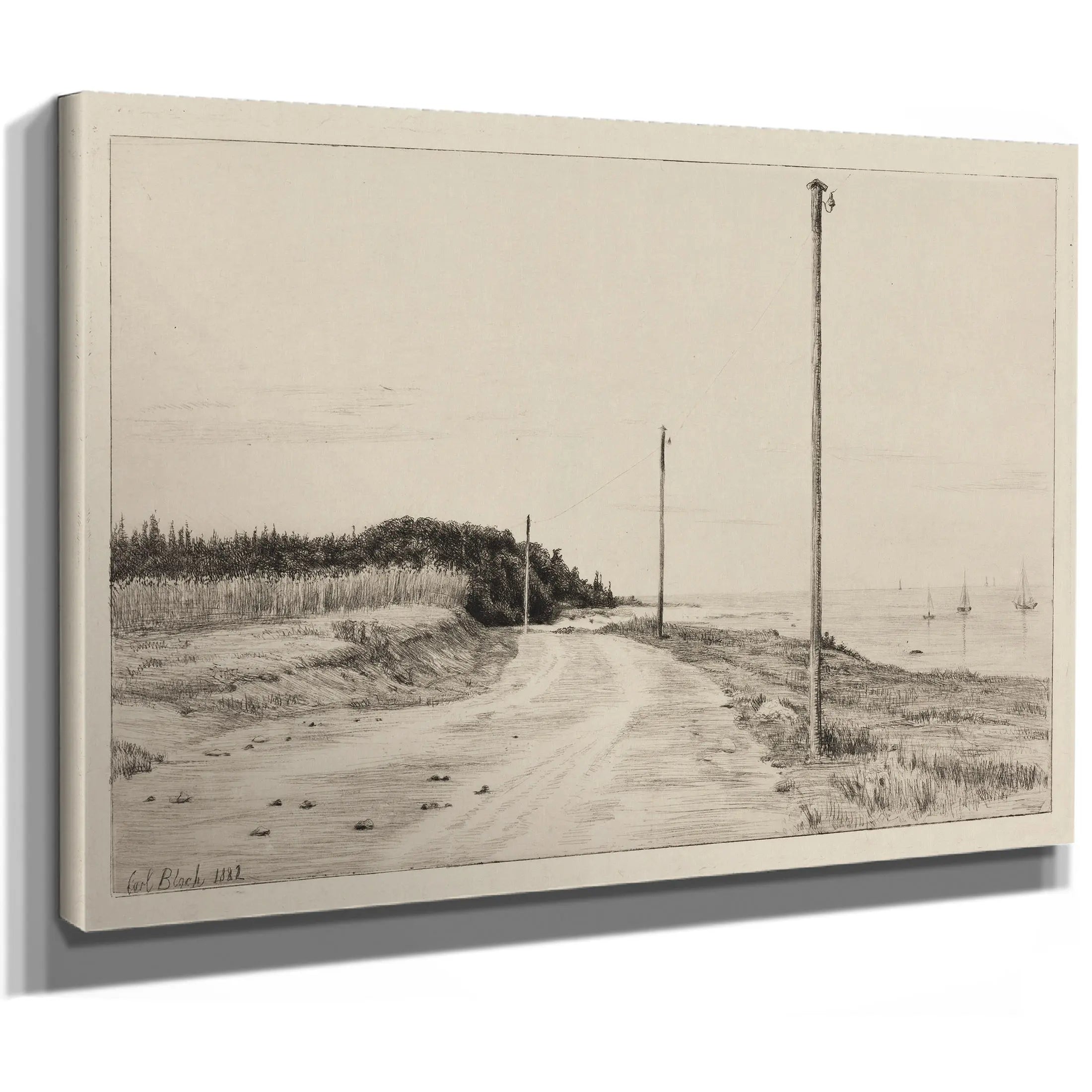 Strandvejen Ved Hornbaeksplantagen by Carl Bloch