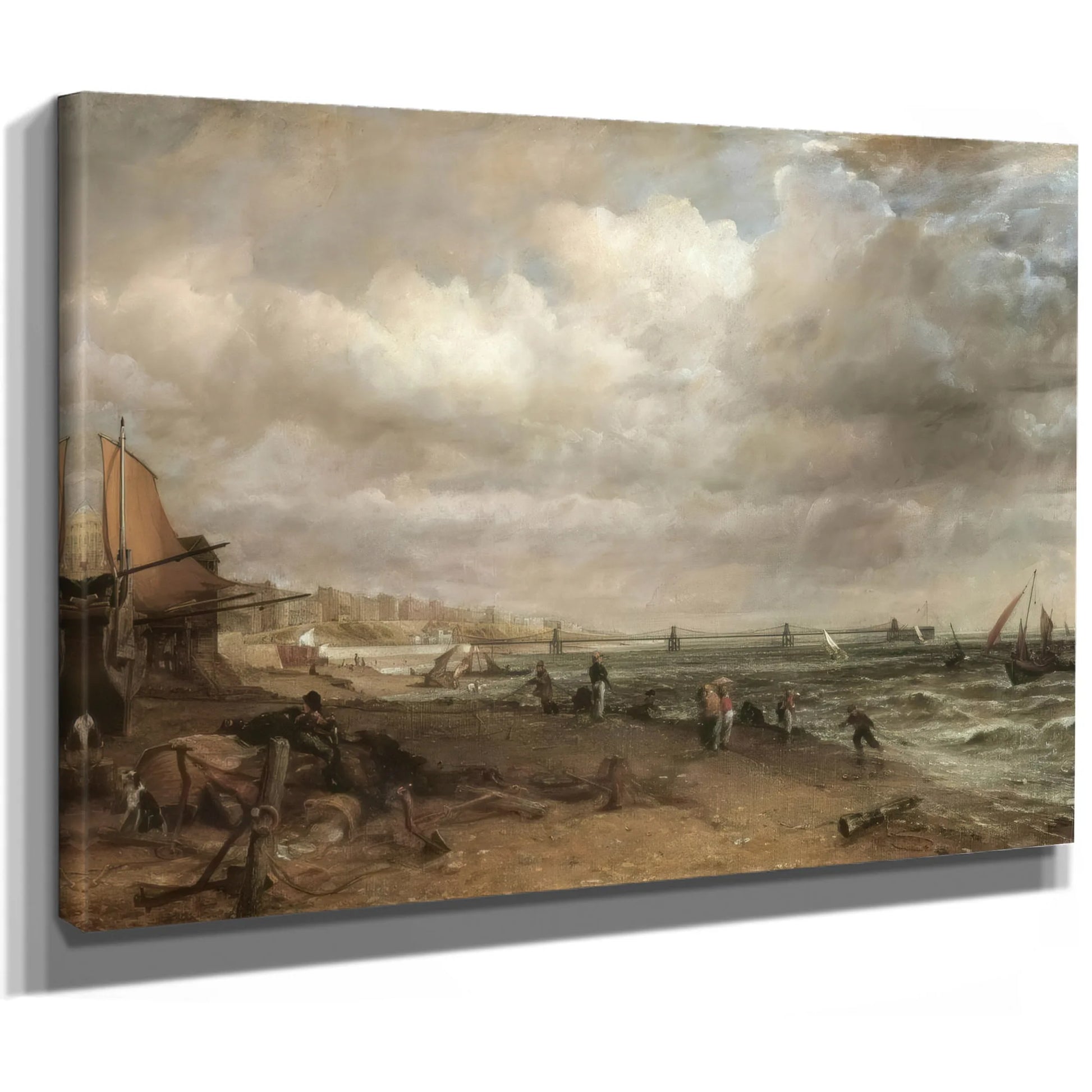 The Chain Pier Brighton By John Constable Fine Art Print
