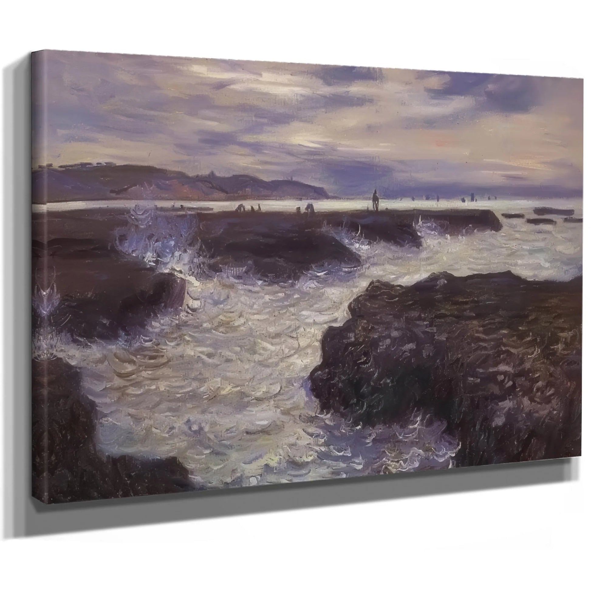 The Rocks Near Pourville At Ebb Tide By Claude Monet Fine Art Print