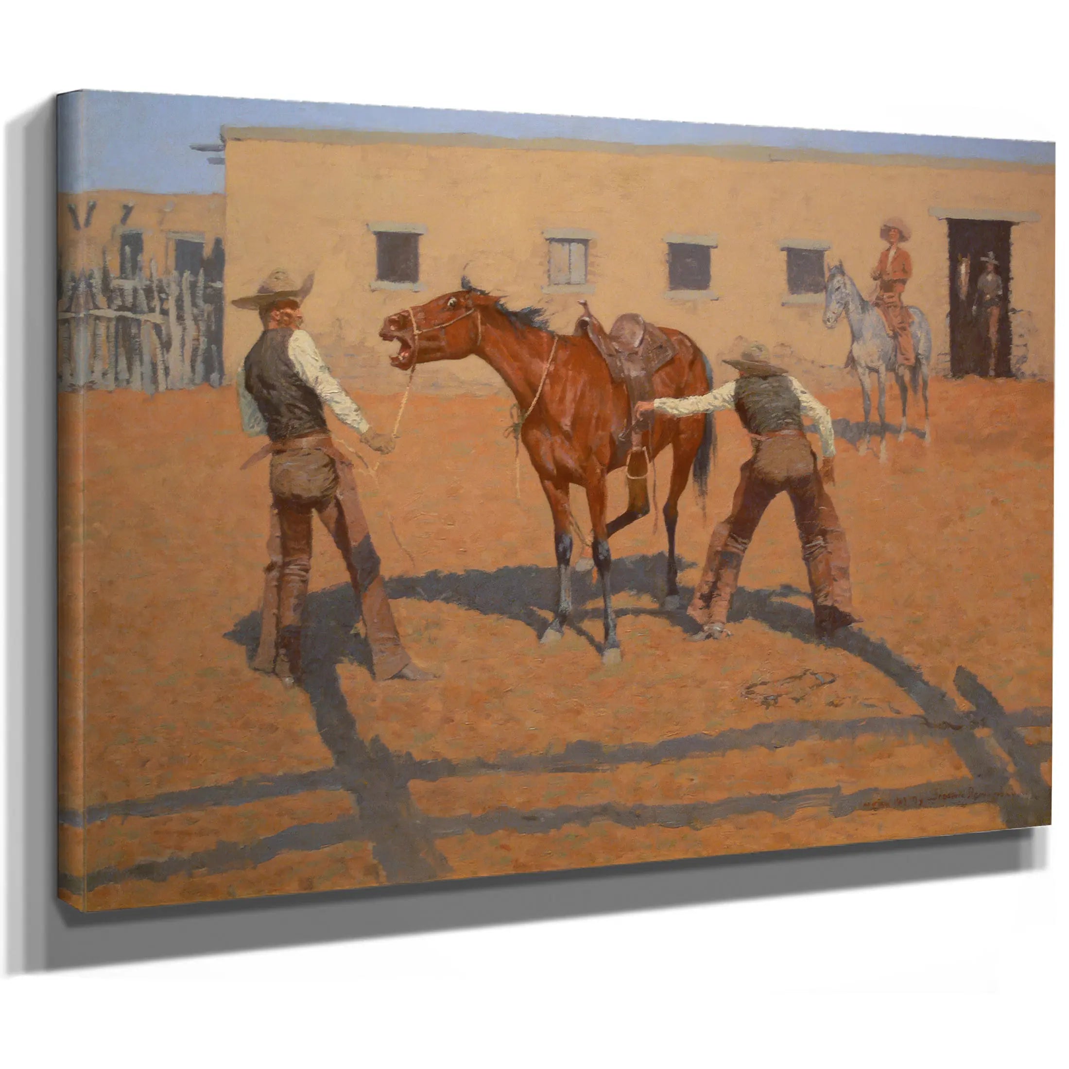Remington His First Lesson by Frederic Remington