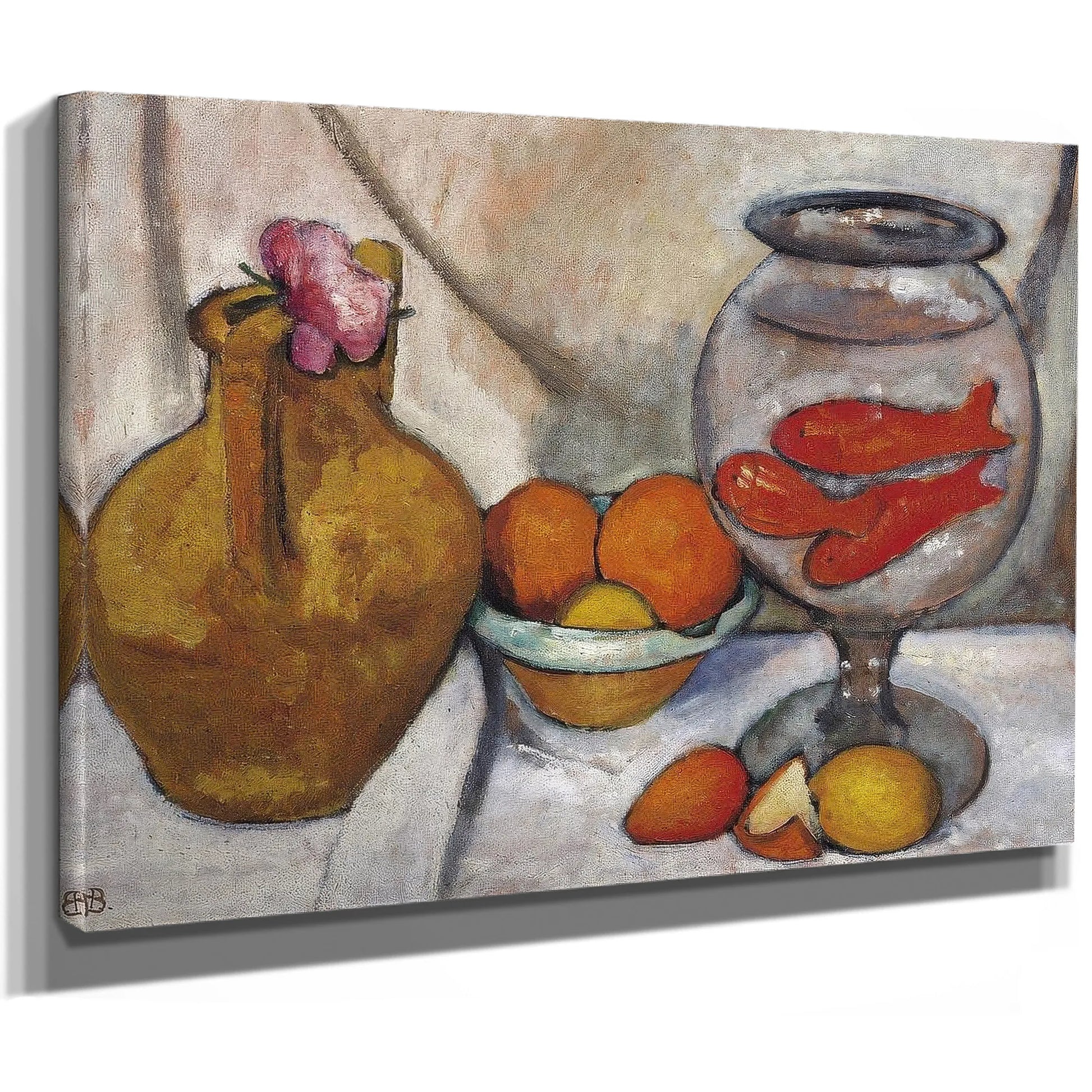 Still Life With Goldfish Bowl By Paula Modersohn Becker Fine Art Print