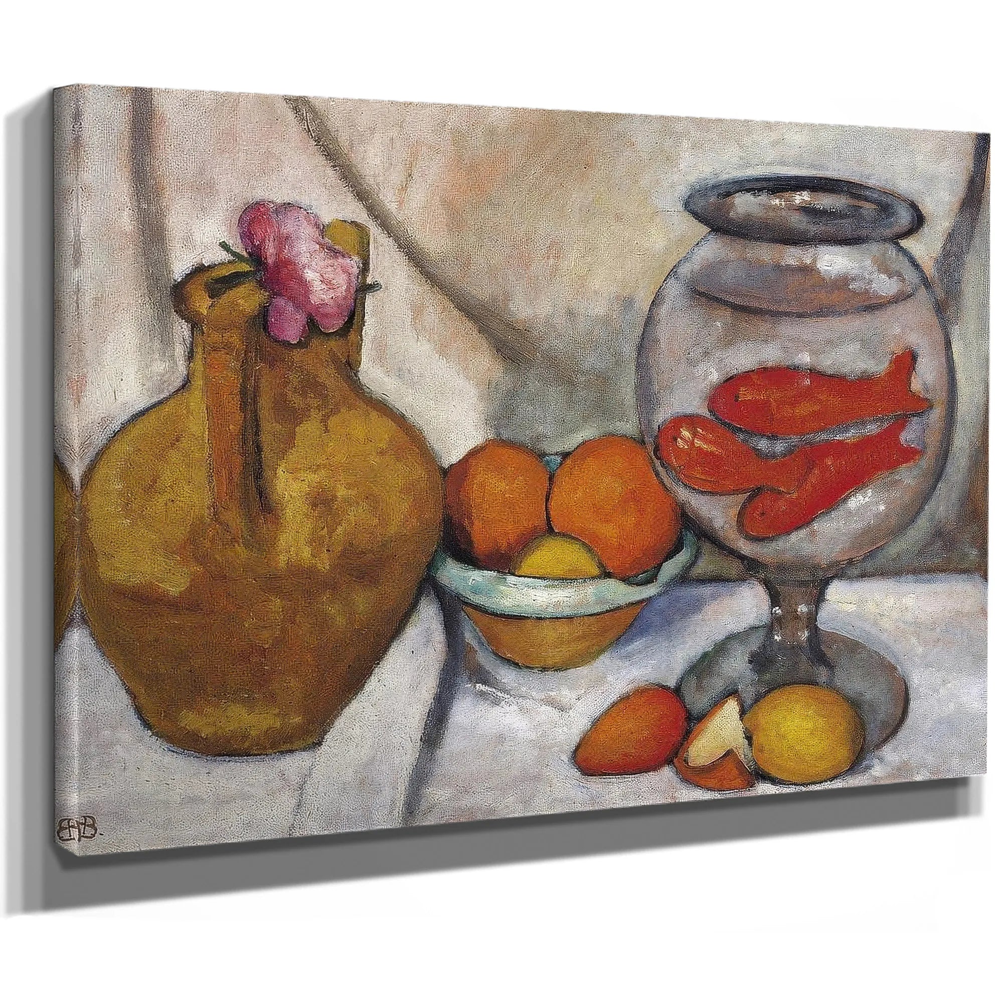 Still Life With Goldfish Bowl By Paula Modersohn Becker Fine Art Print
