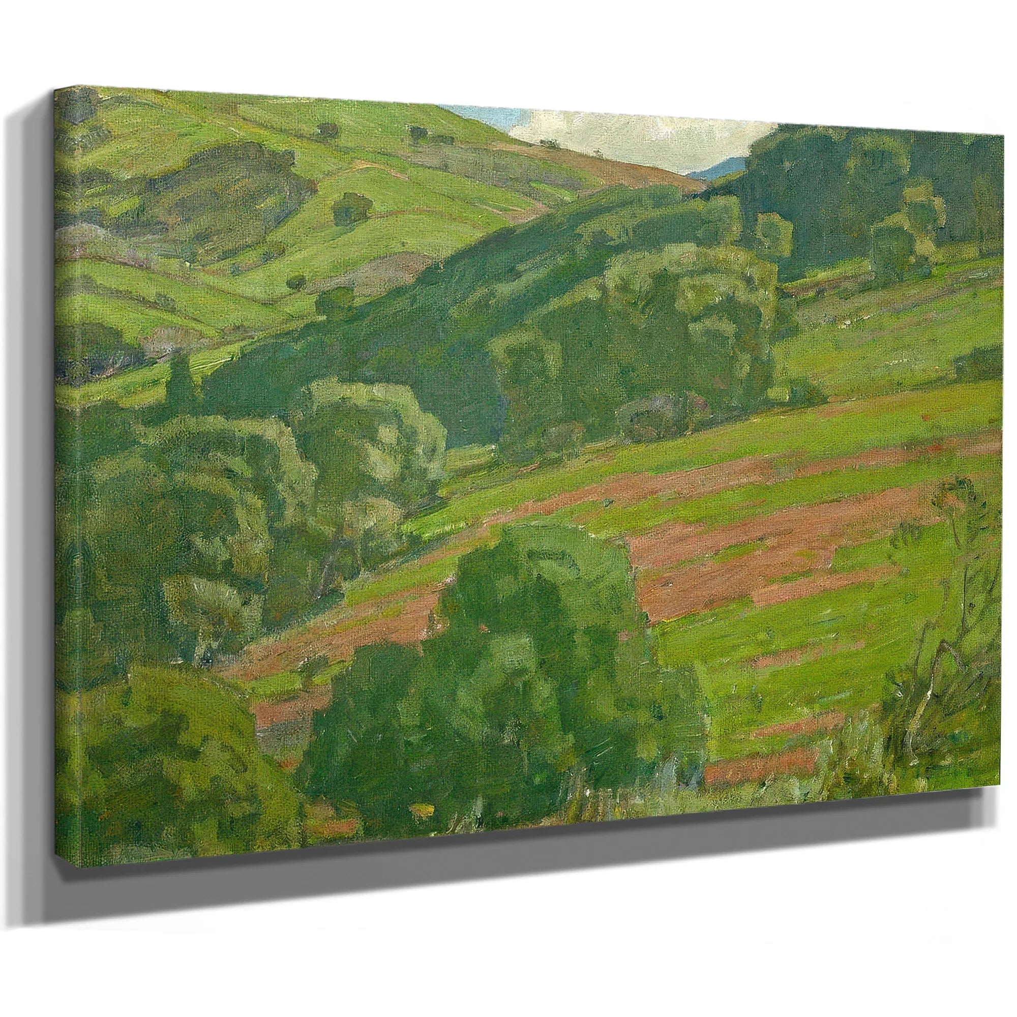 Trees Along The Foothills By William Wendt Fine Art Print