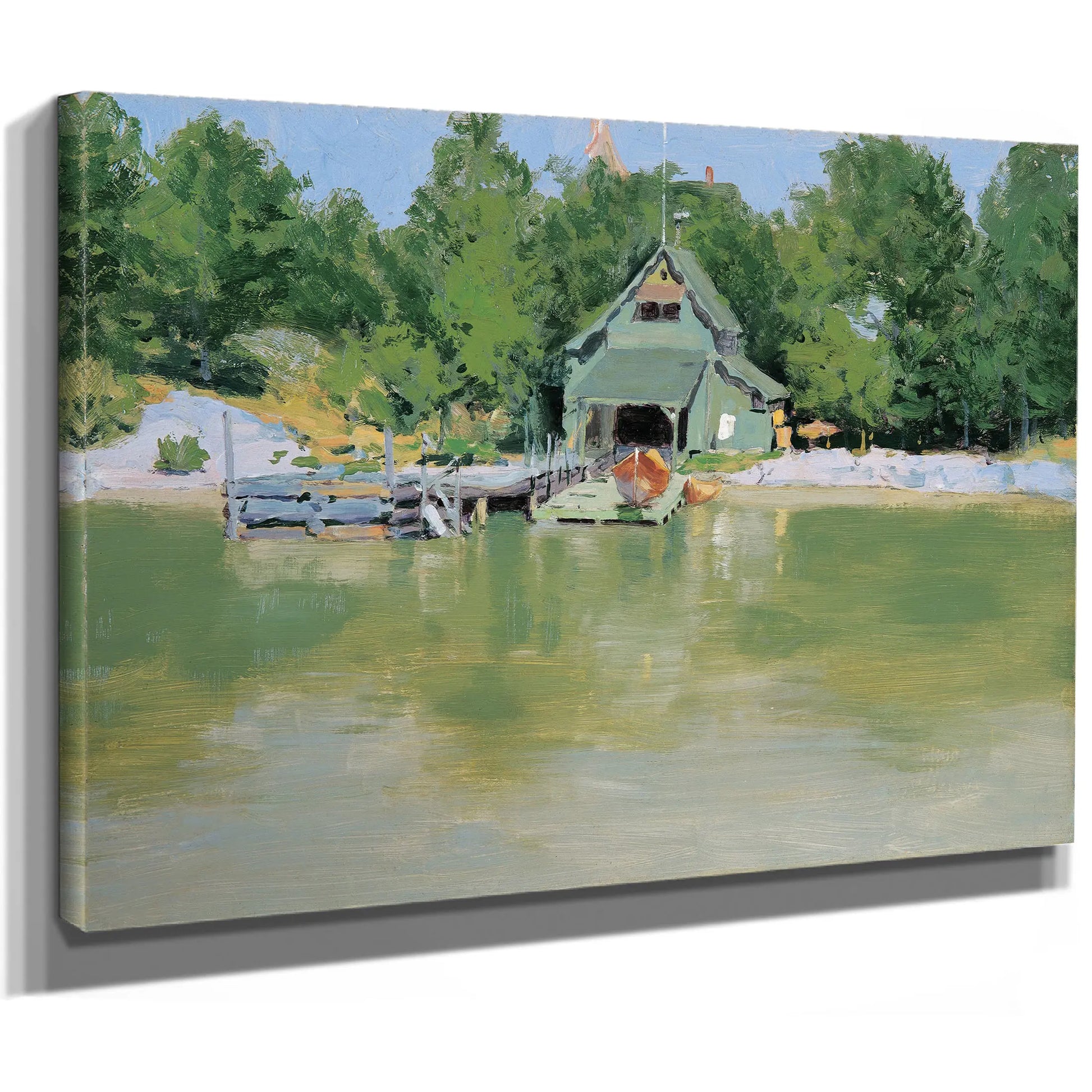 Boat House At Ingleneuk by Frederic Remington