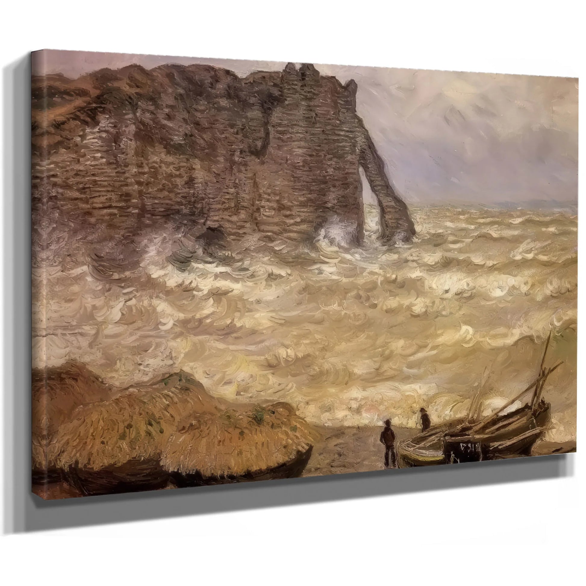 Rough Sea At Etretat By Claude Monet Fine Art Print